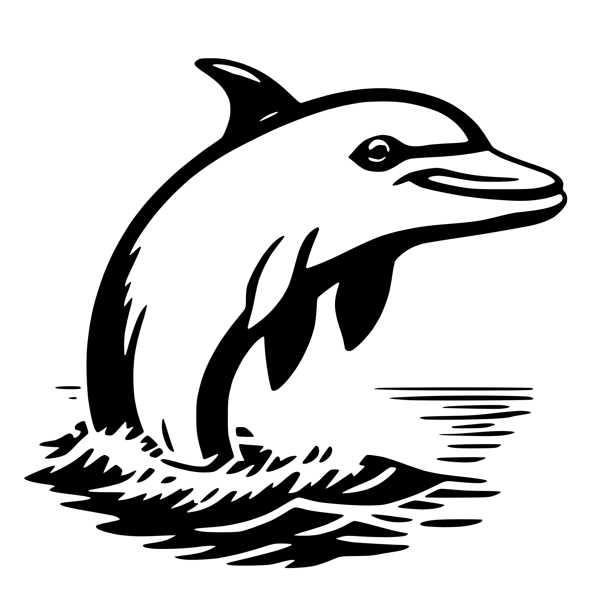 AI-generated SVG of a dolphin