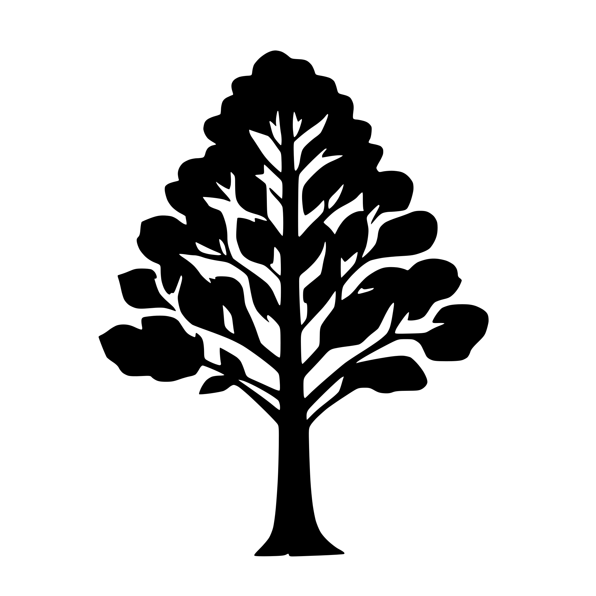 AI-generated SVG of 'silhouette of a winter tree'