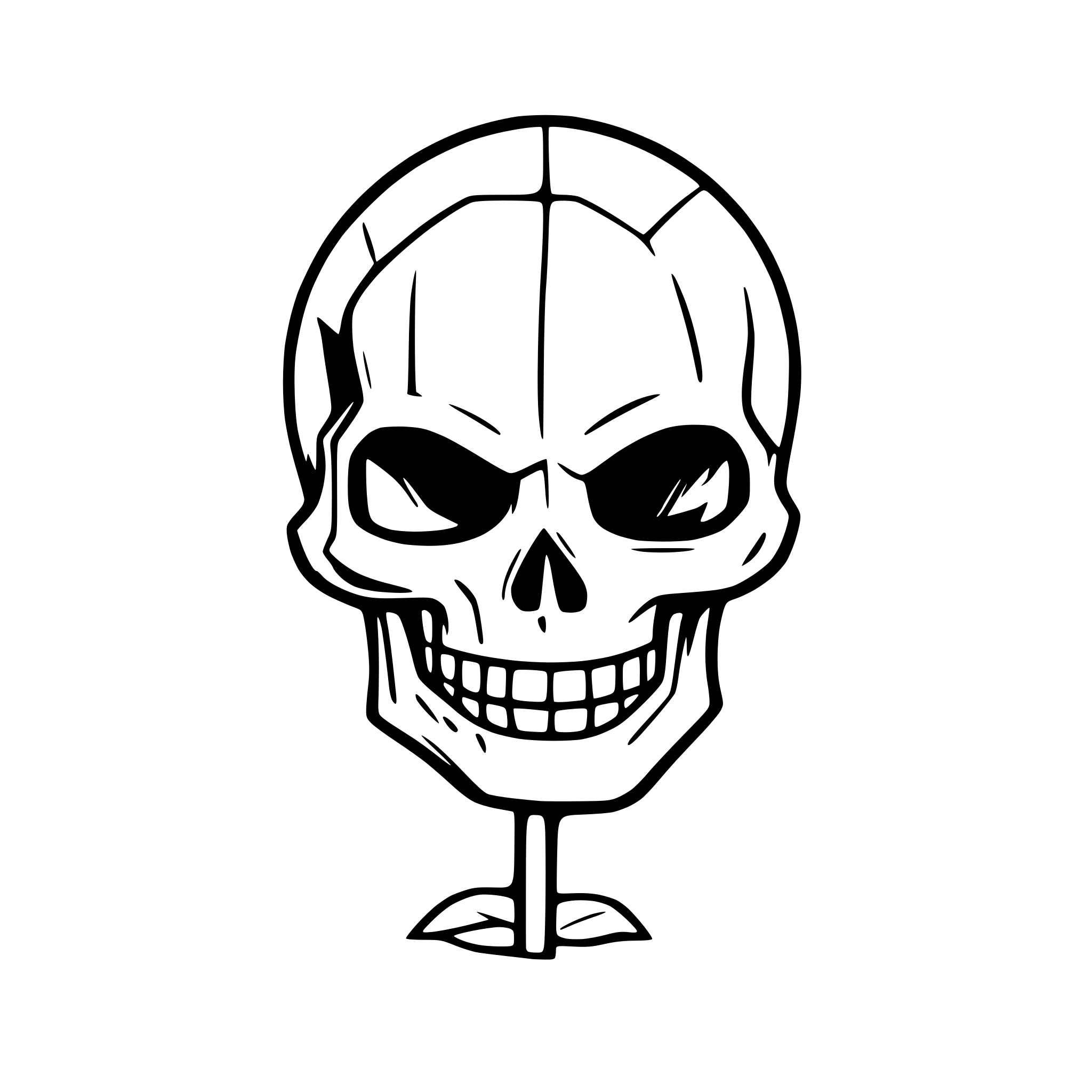 AI-generated SVG of a skull