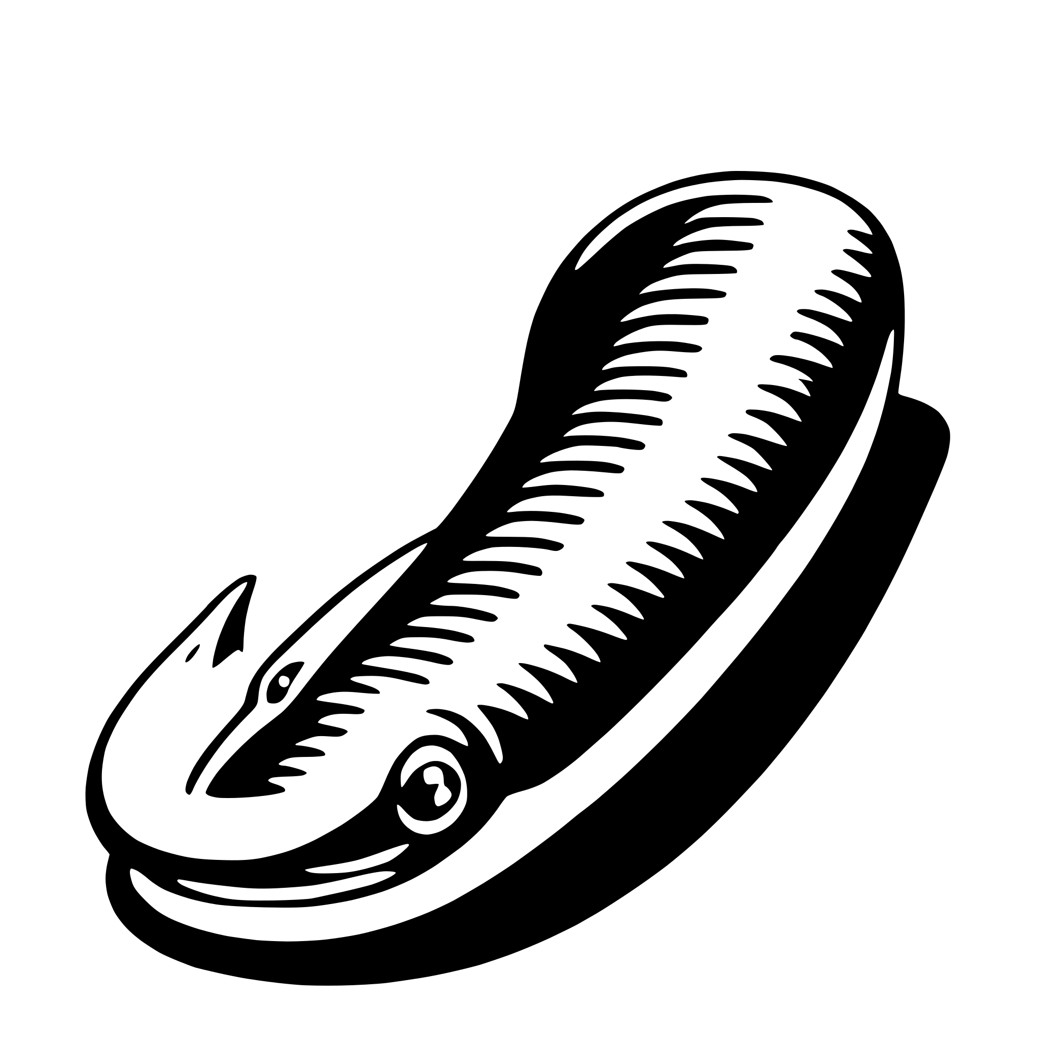 AI-generated SVG of a eel
