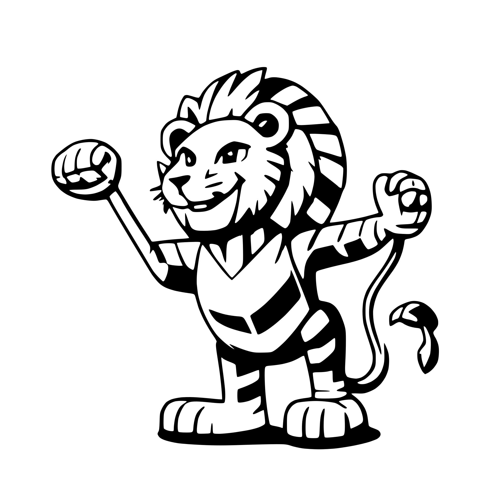 AI-generated SVG of a lion, fight, tiger