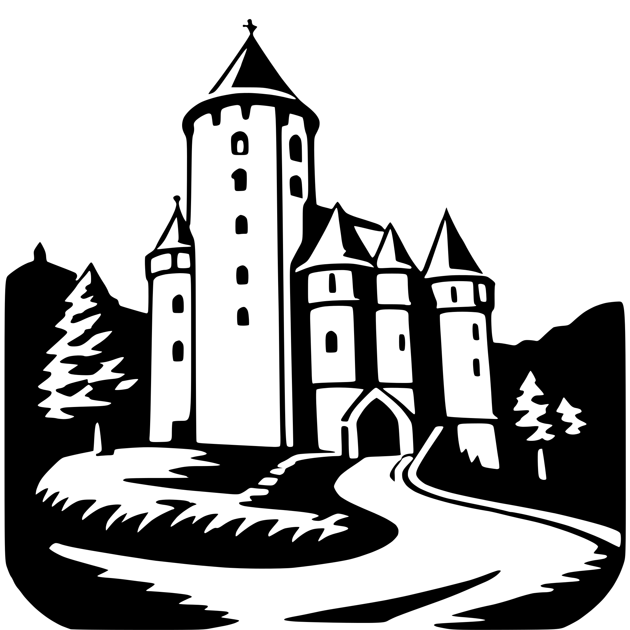 AI-generated SVG of 'bran castle'