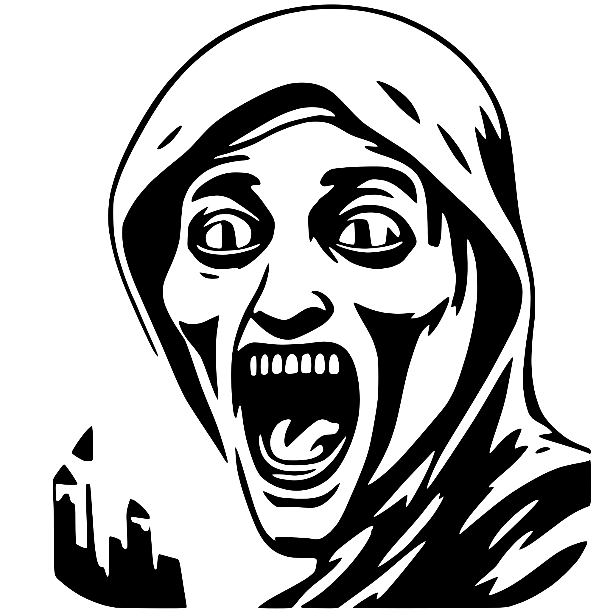 AI-generated SVG of 'for example: Ghostface(Scream) face'