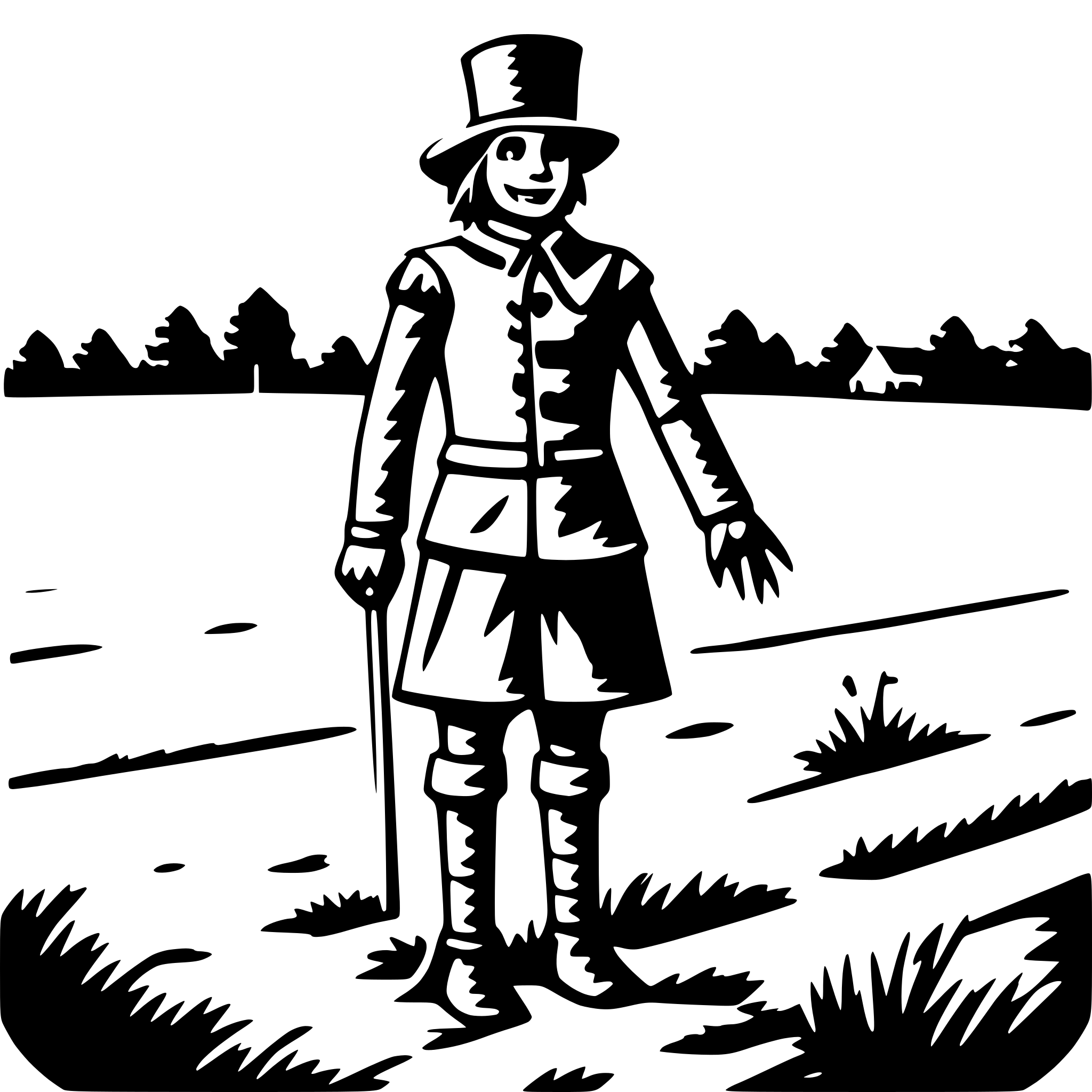 AI-generated SVG of 'scarecrow in field'