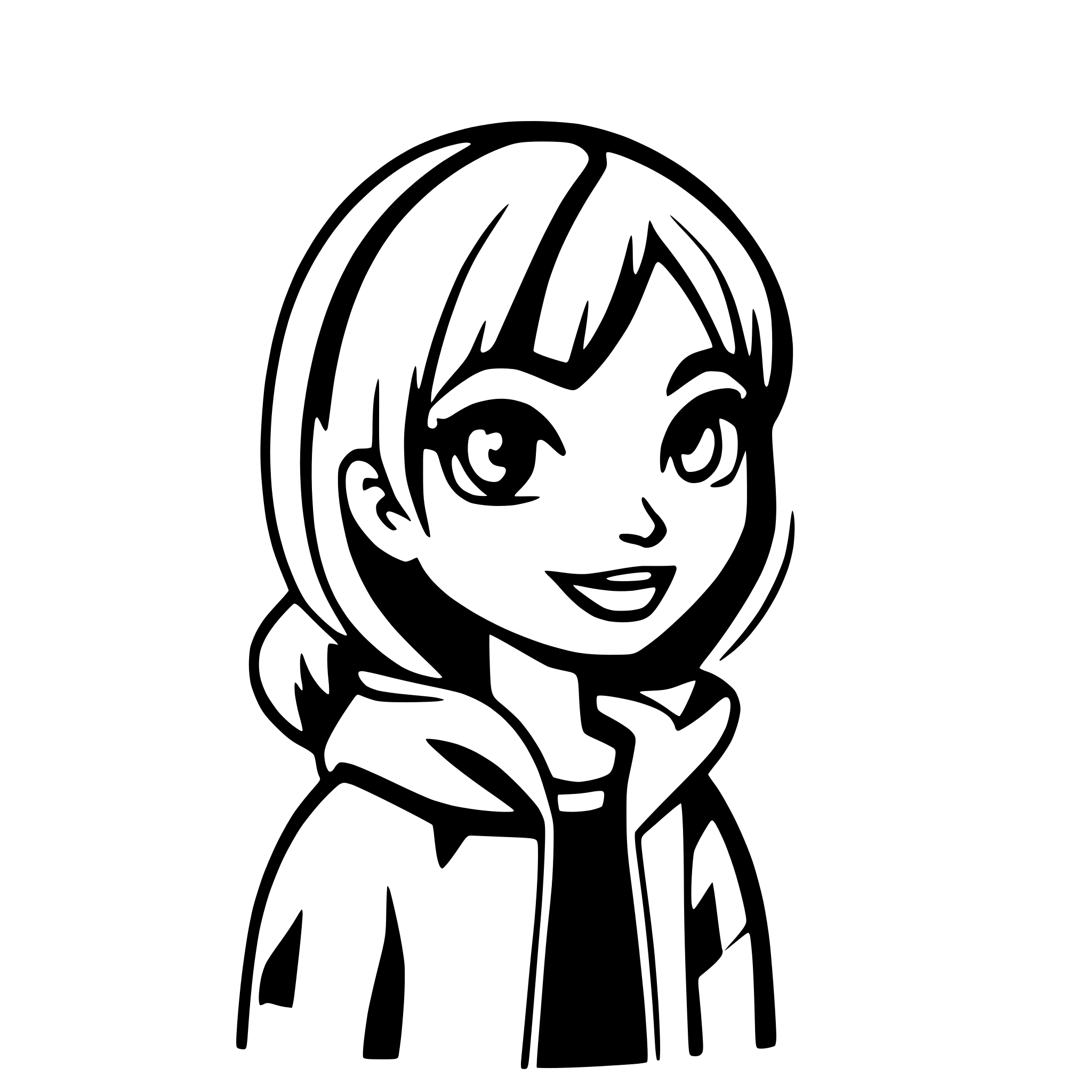 AI-generated SVG of a cartoon character side view 2d