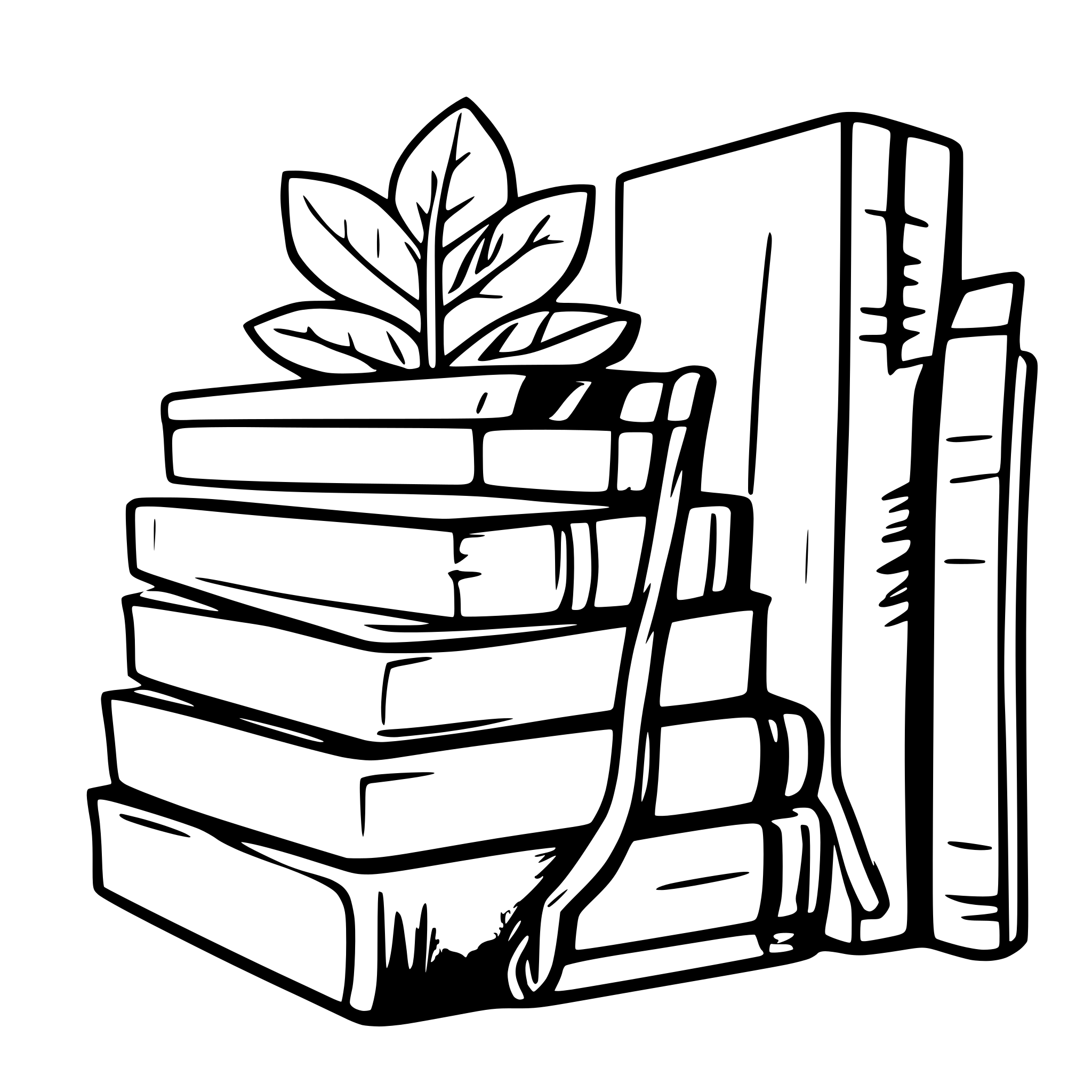 AI-generated SVG of 'stack of books'