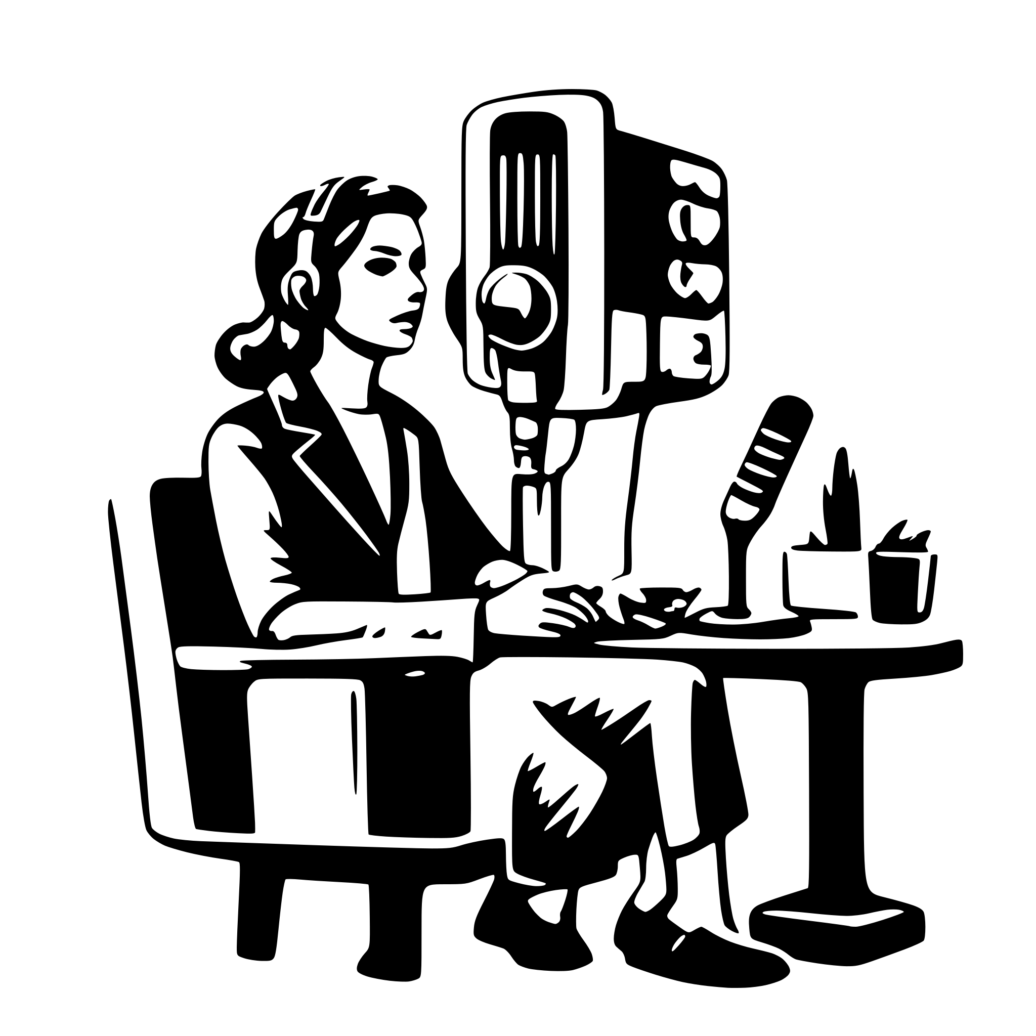 AI-generated SVG of a podcast