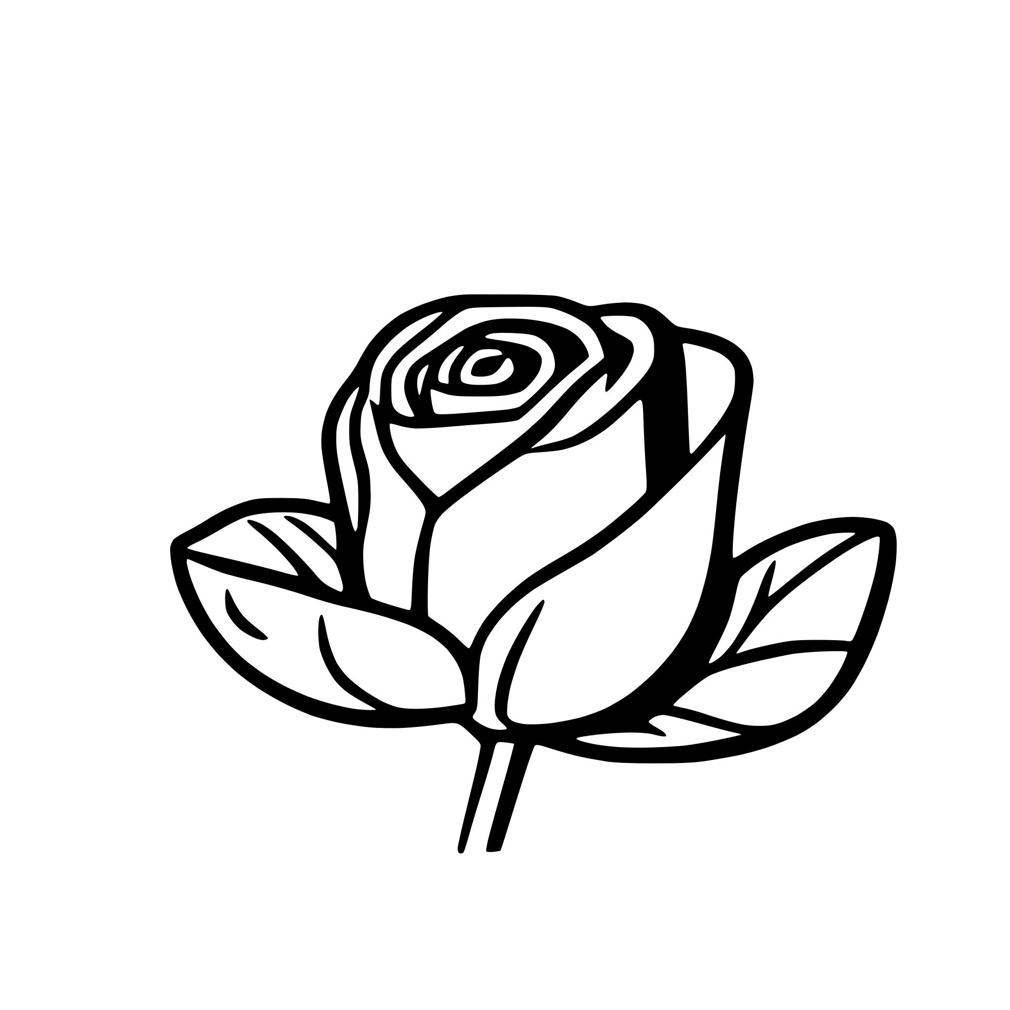 AI-generated SVG of 'rose in hearth'