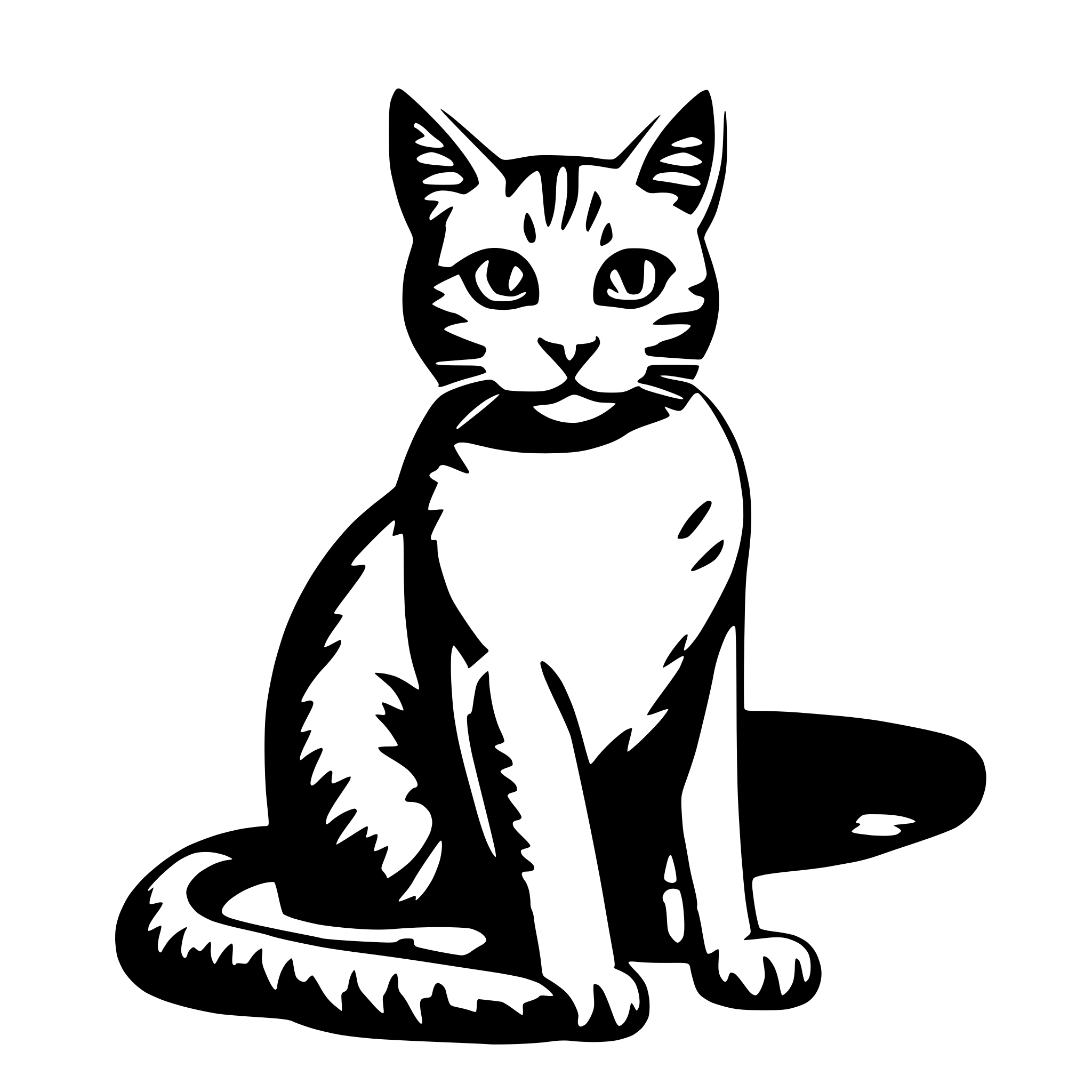 AI-generated SVG of 'cat'