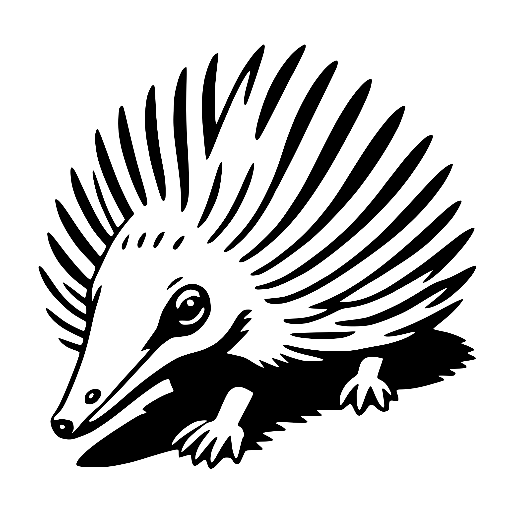 AI-generated SVG of 'echidna'