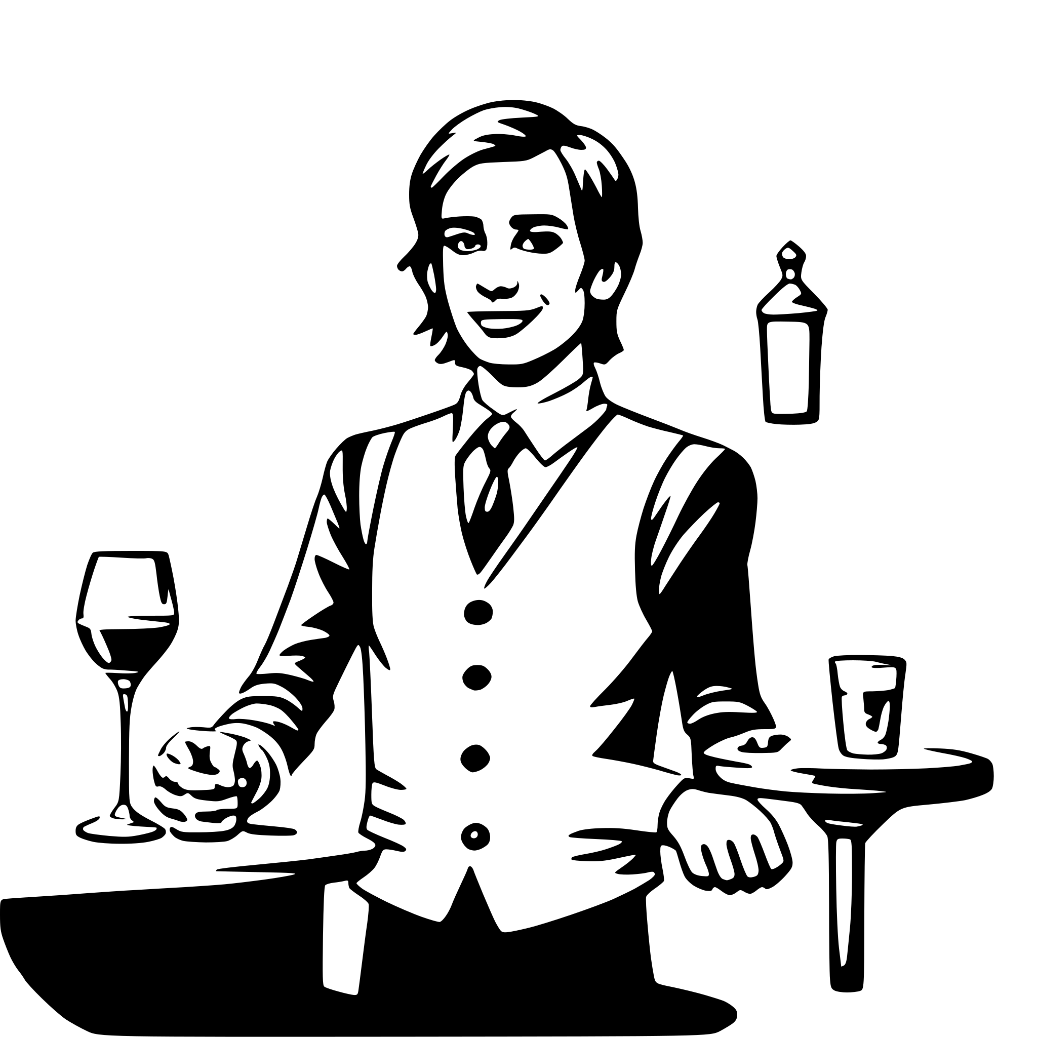 AI-generated SVG of a barman