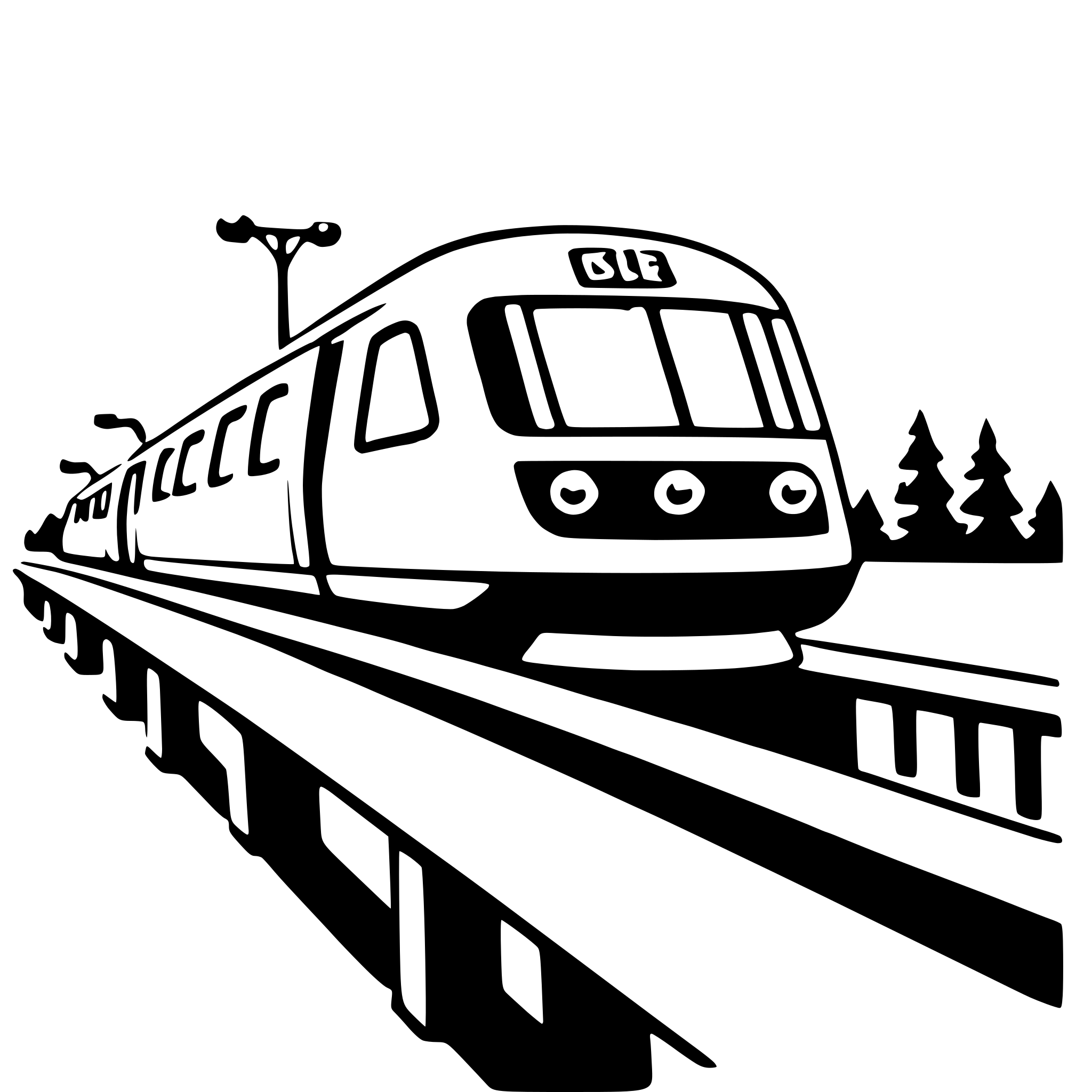 AI-generated SVG of 'monorail'