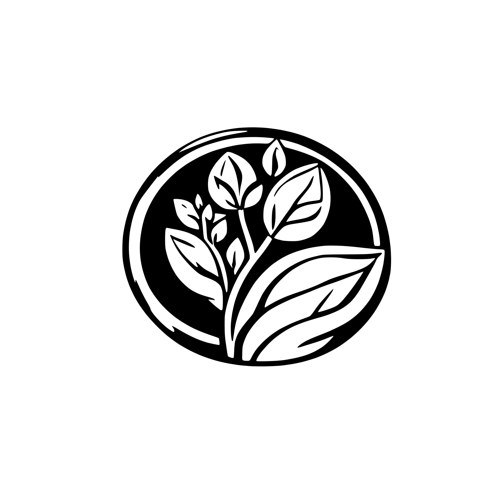 AI-generated SVG of a lily of the valley in the form of a liana from Georgia, twines around two black squares 1/4