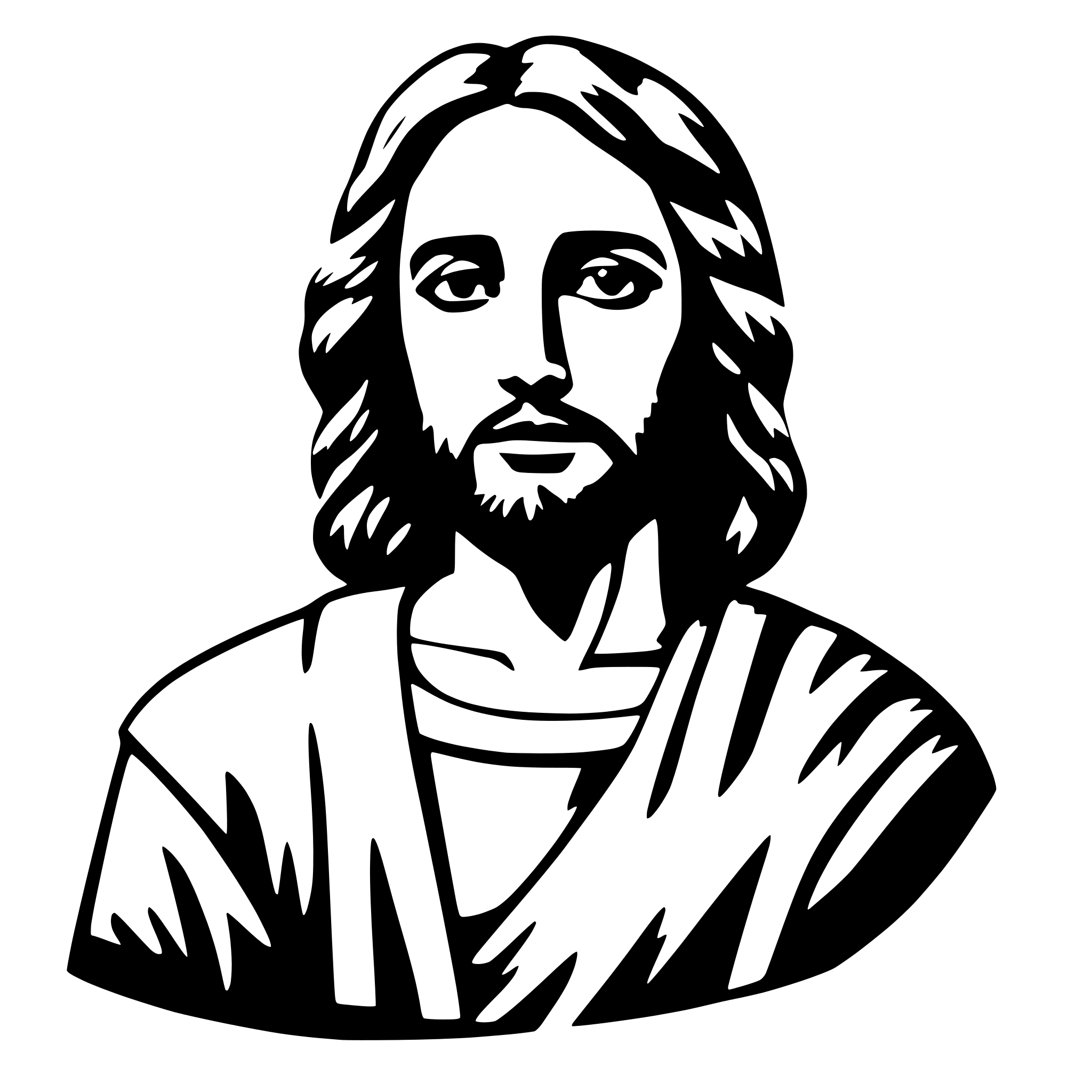 AI-generated SVG of a Christ