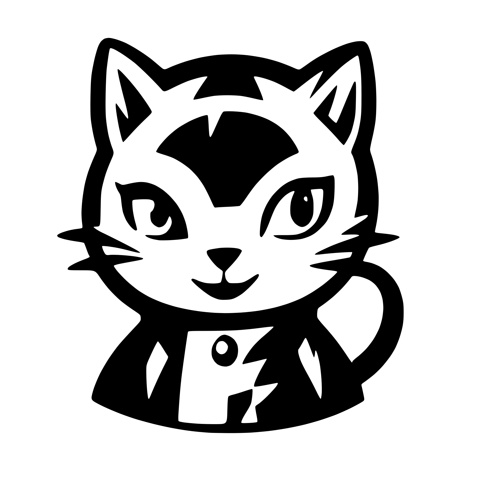 AI-generated SVG of a alice in wonderland red and black cat