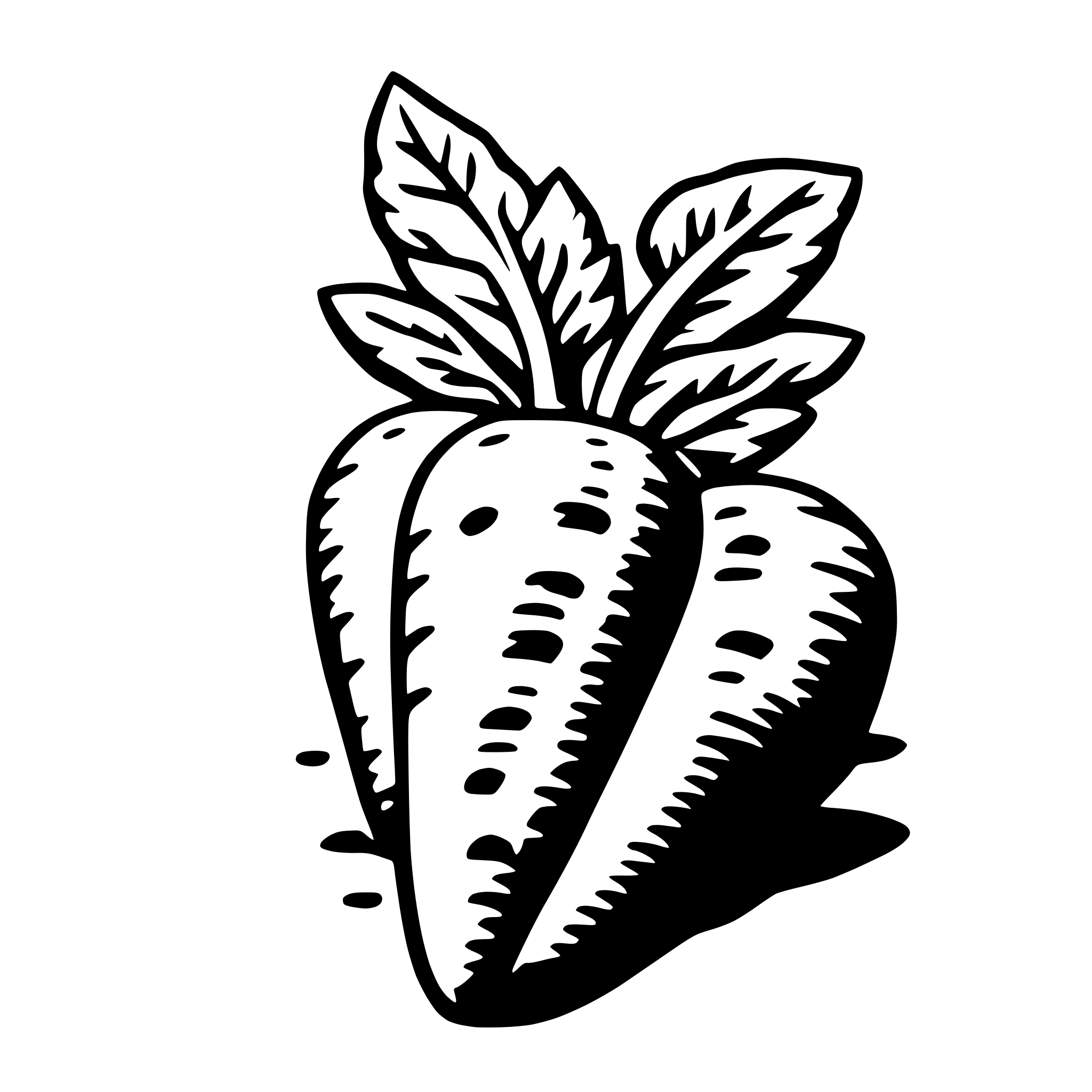 AI-generated SVG of 'carrot'