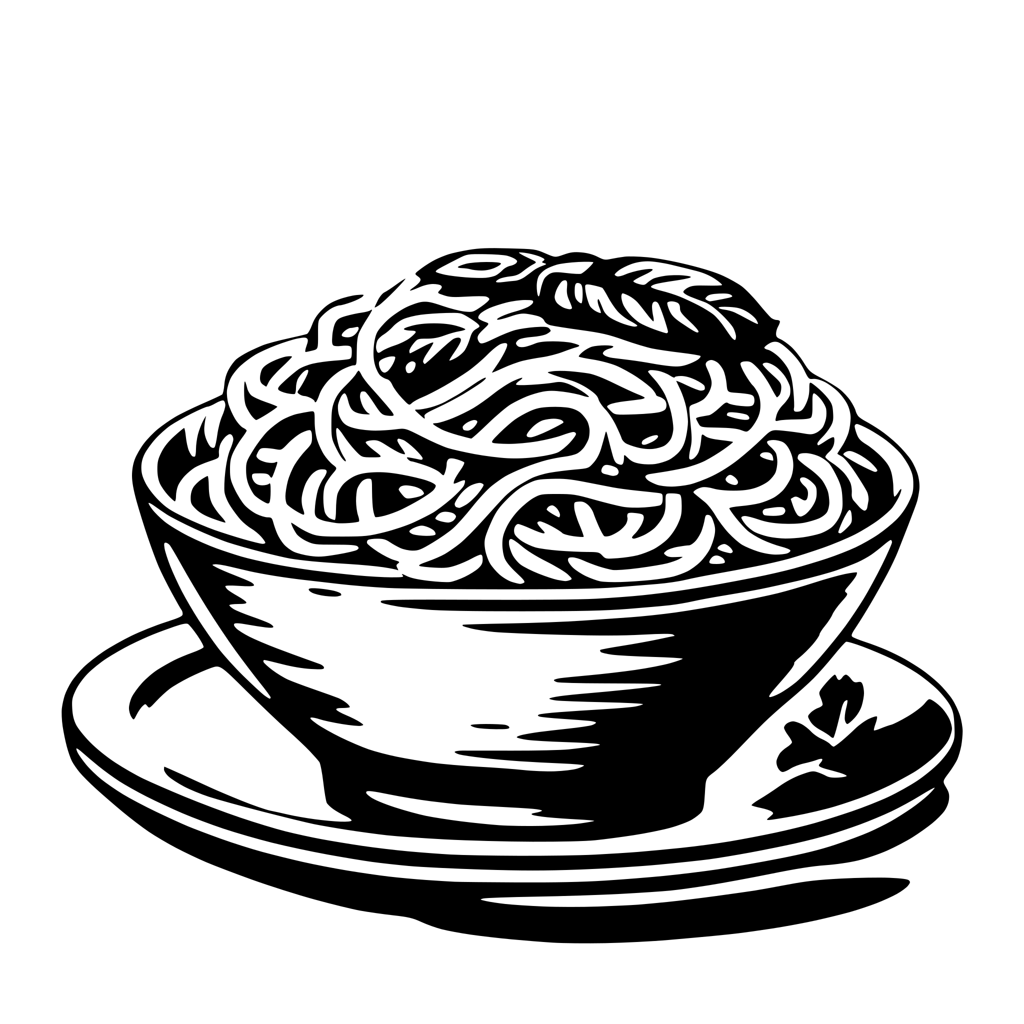 AI-generated SVG of a spagetti teller