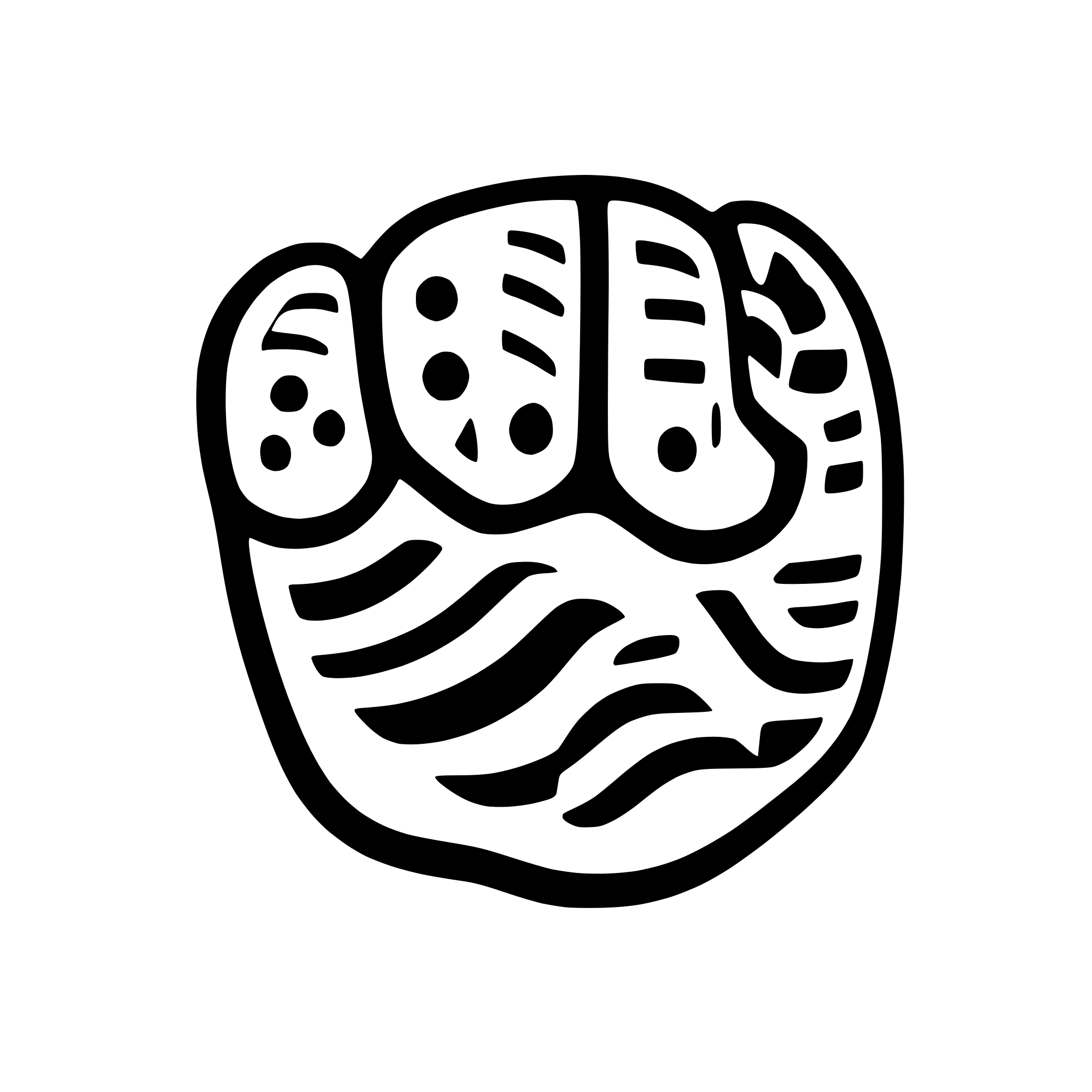 AI-generated SVG of a A cartoony processor with a tiger paw on it