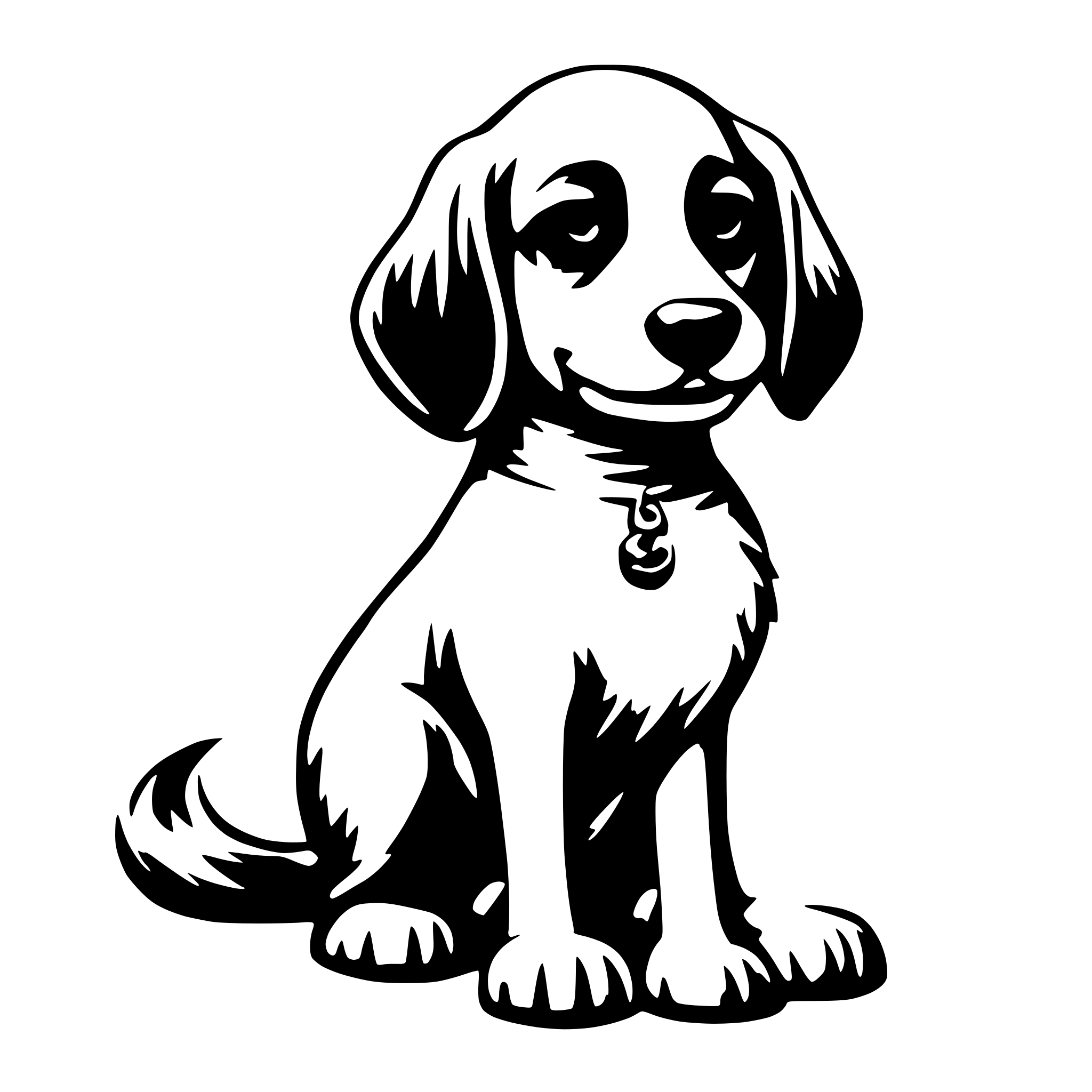 AI-generated SVG of a cute dog