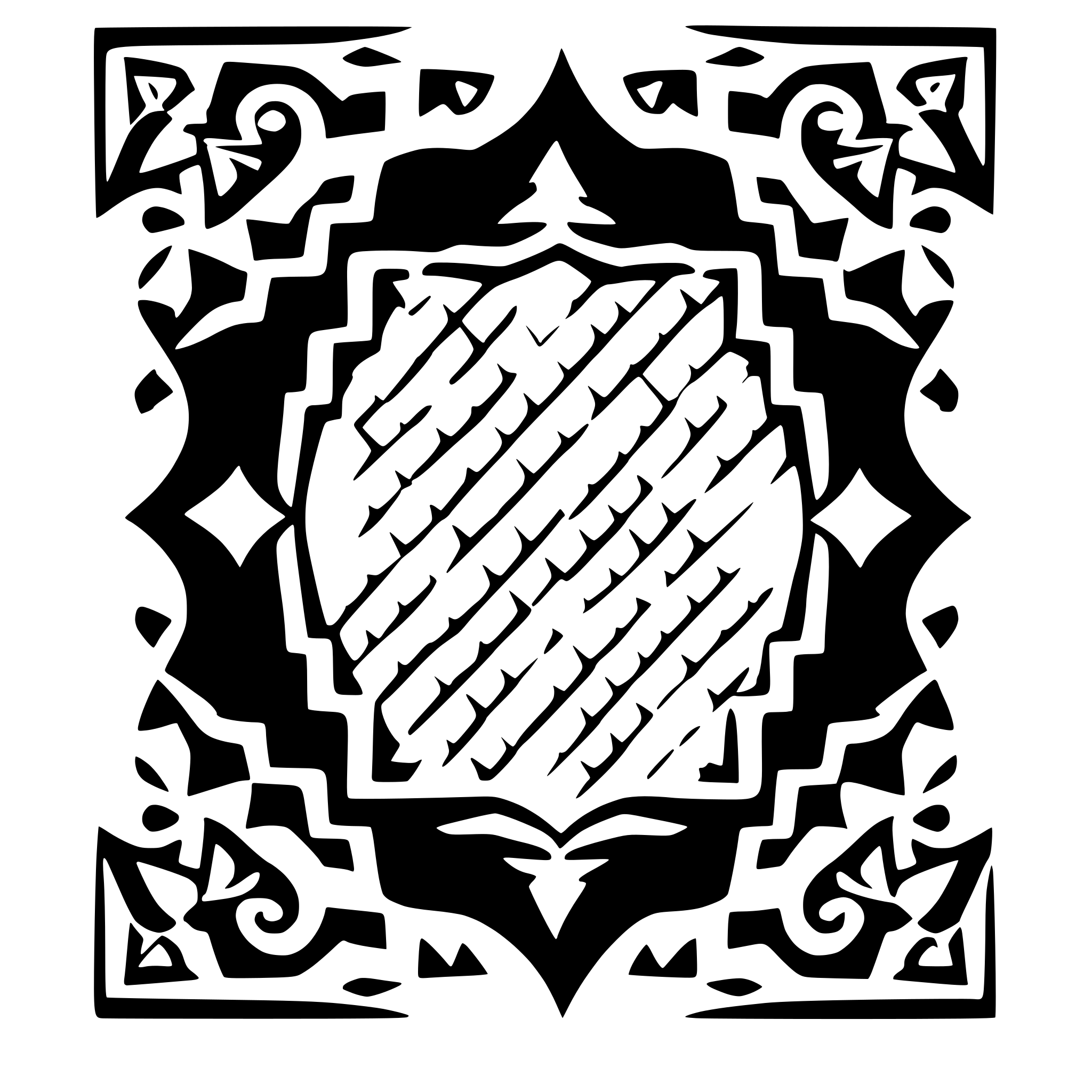 AI-generated SVG of a page border for a book that use islamic art