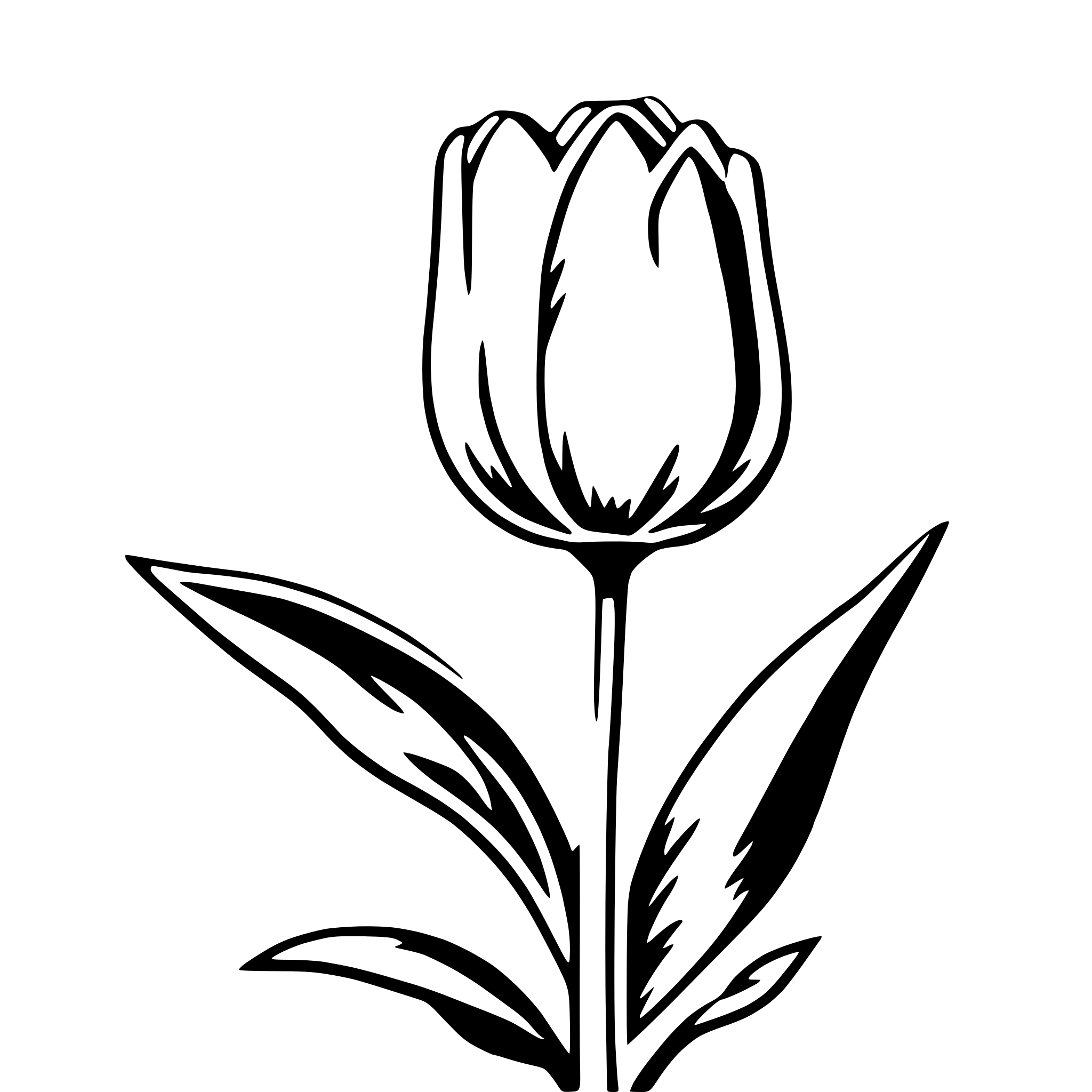 AI-generated SVG of 'tulip'
