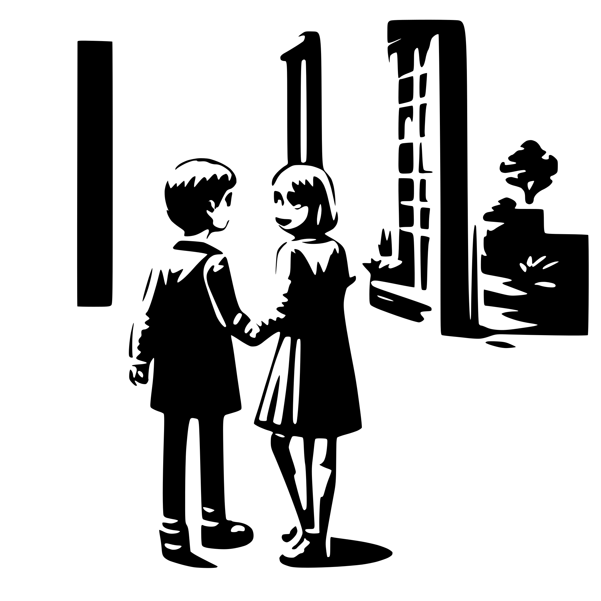 AI-generated SVG of a saying goodbye