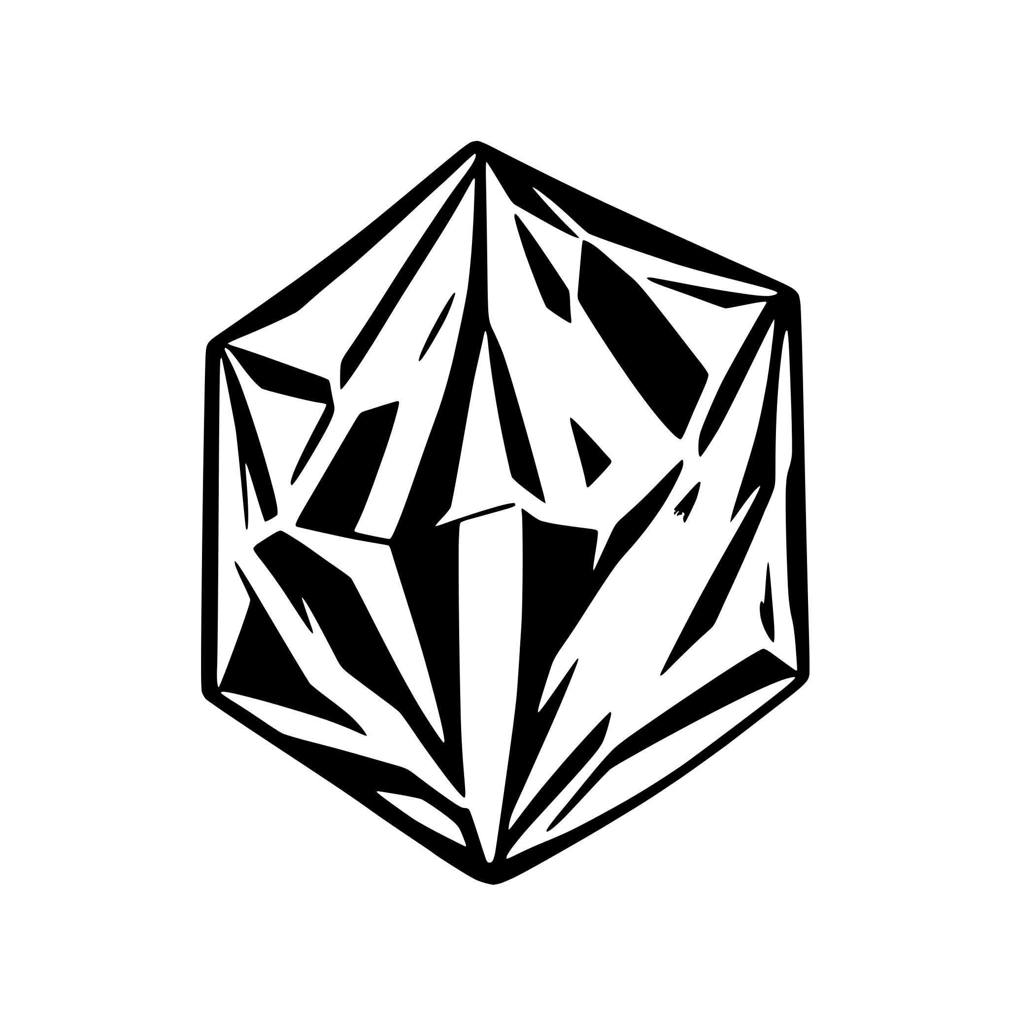 AI-generated SVG of a The "Protection Crystal" is an abstract, elegant and multi-layered art object. Here is its visual interpretation:  , Appearance: Shape: A dynamic geometric crystal (like a diamond, but with asymmetrical edges), symbolizing the uniqueness and strength of legal protection.  Material: Translucent glass-plastic with a holographic effect — when rotated, hidden symbols ®, ™ and patterns of client logos appear.  Color: A gradient from icy blue (trust) to gold (value), with pulsed illumination on the "a