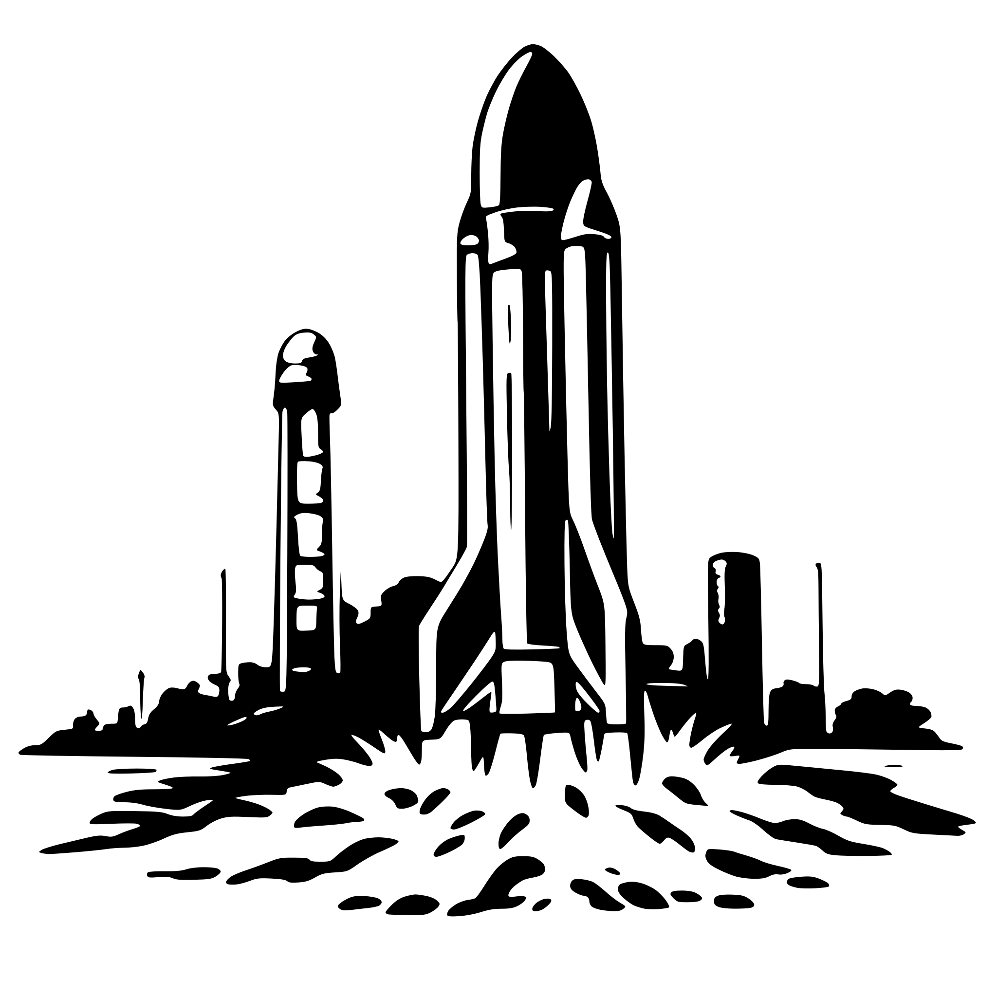 AI-generated SVG of a Space X falcon 9 rocket