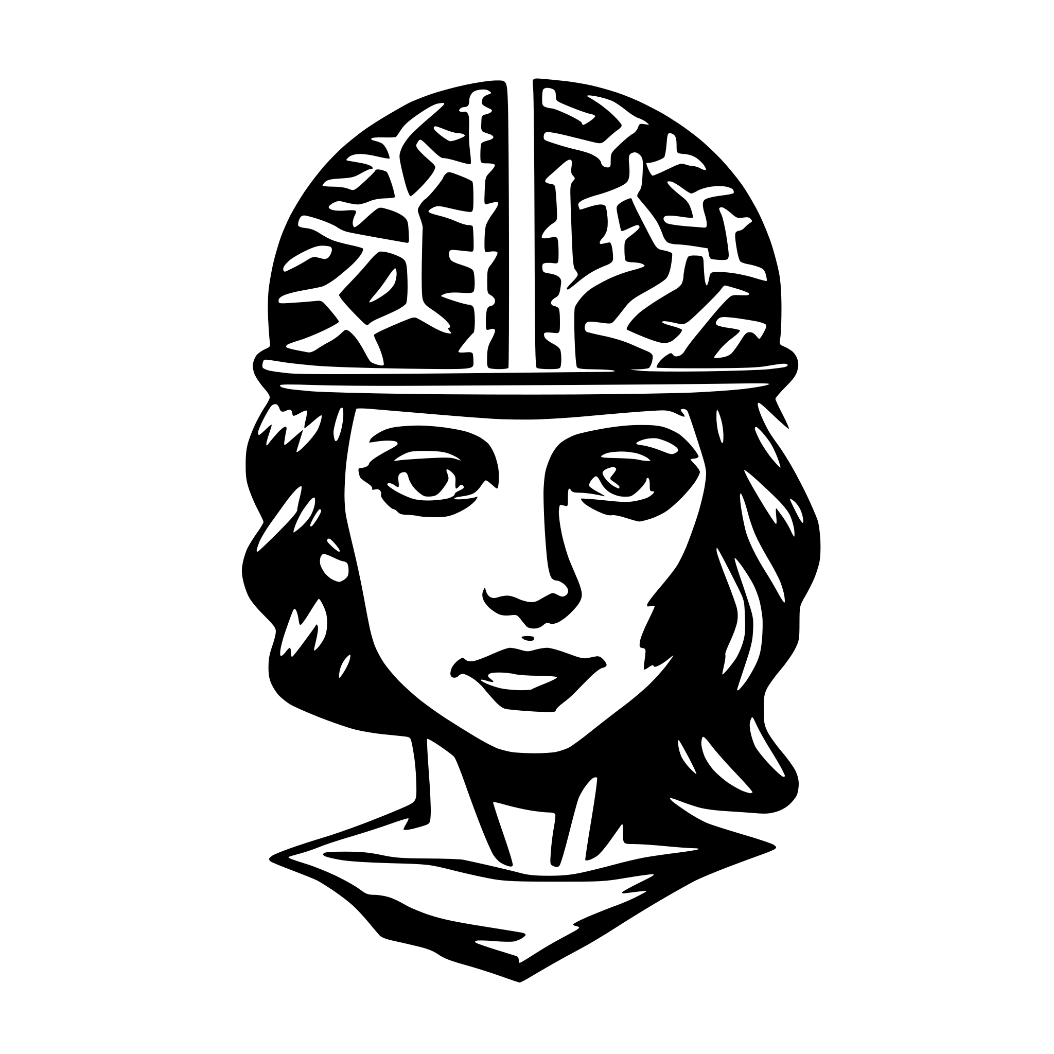 AI-generated SVG of a World within a brain