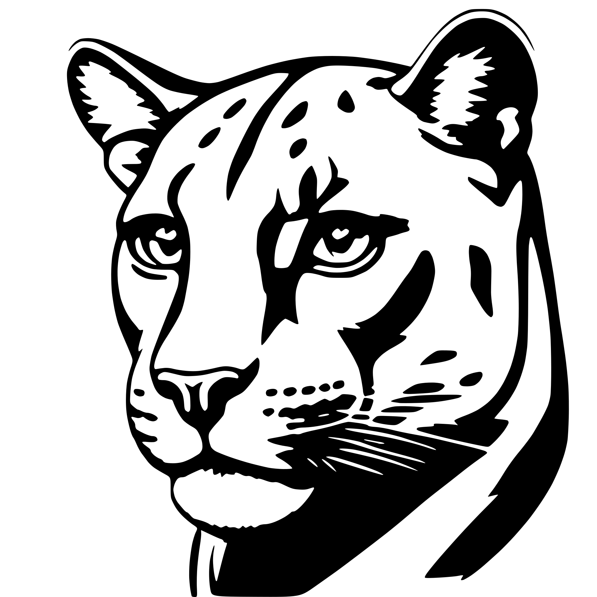 AI-generated SVG of 'puma portrait'