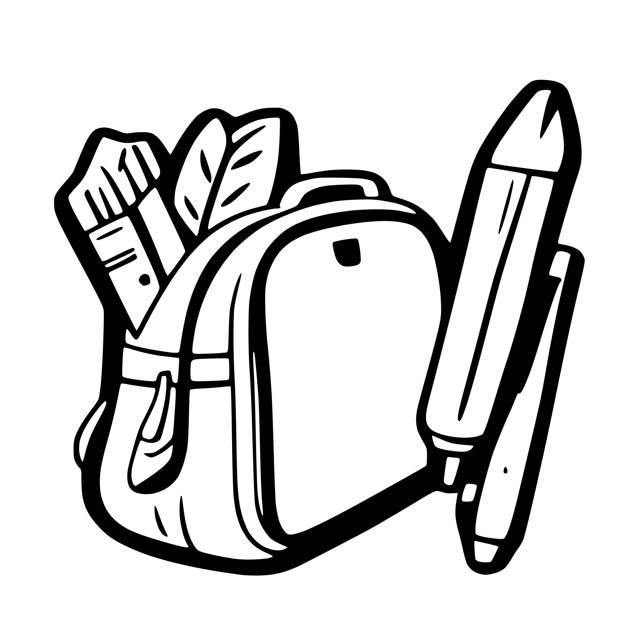 AI-generated SVG of a school items