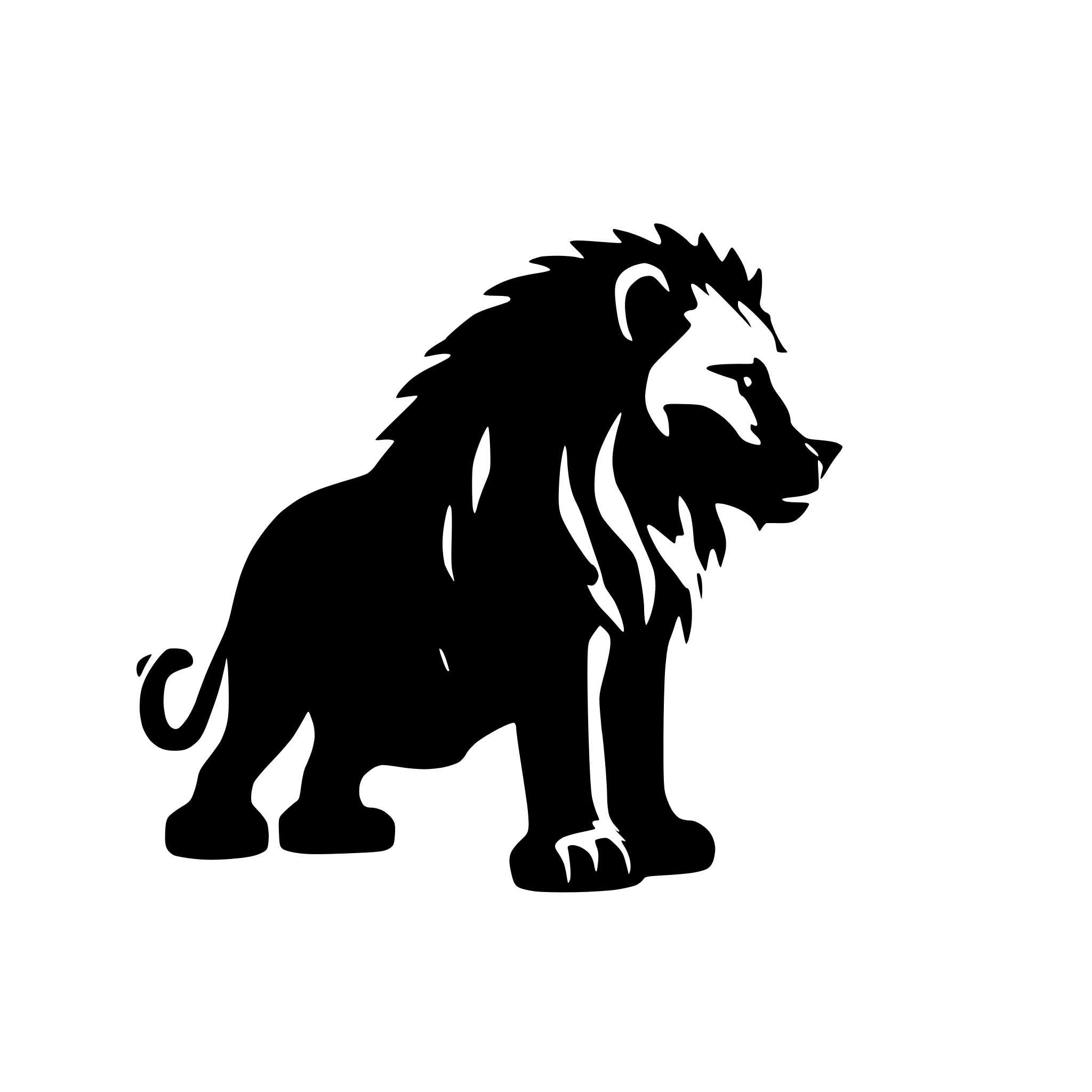AI-generated SVG of a lion