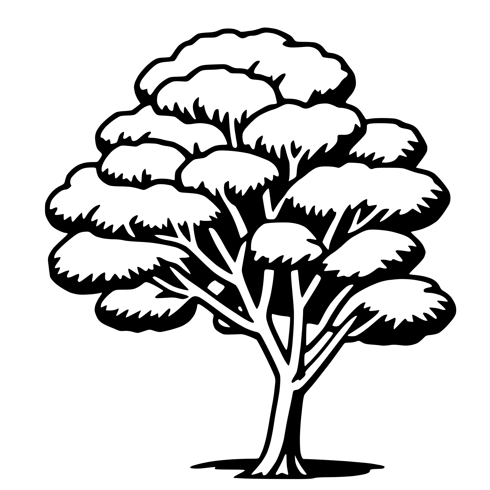 AI-generated SVG of 'acacia tree'