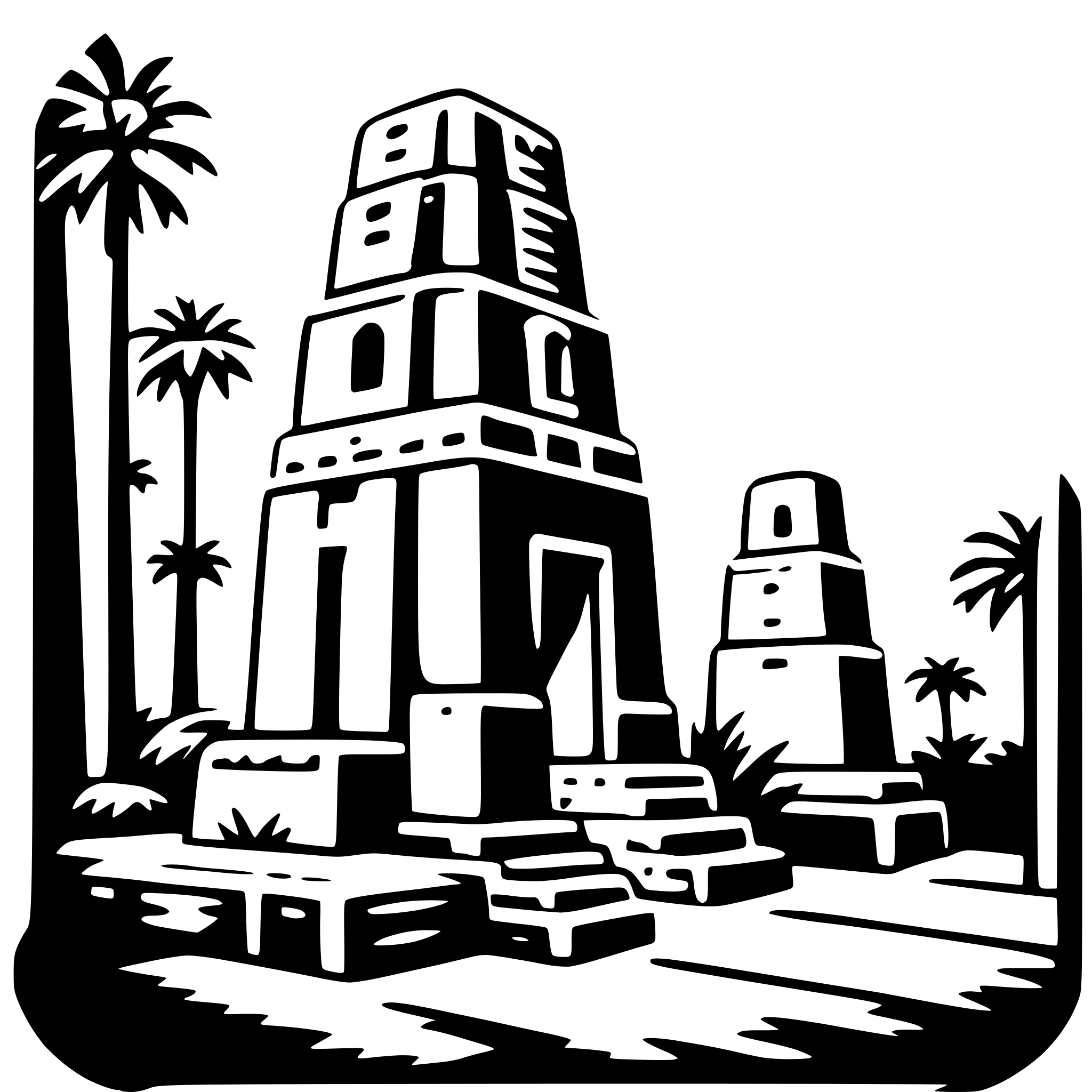 AI-generated SVG of a tikal