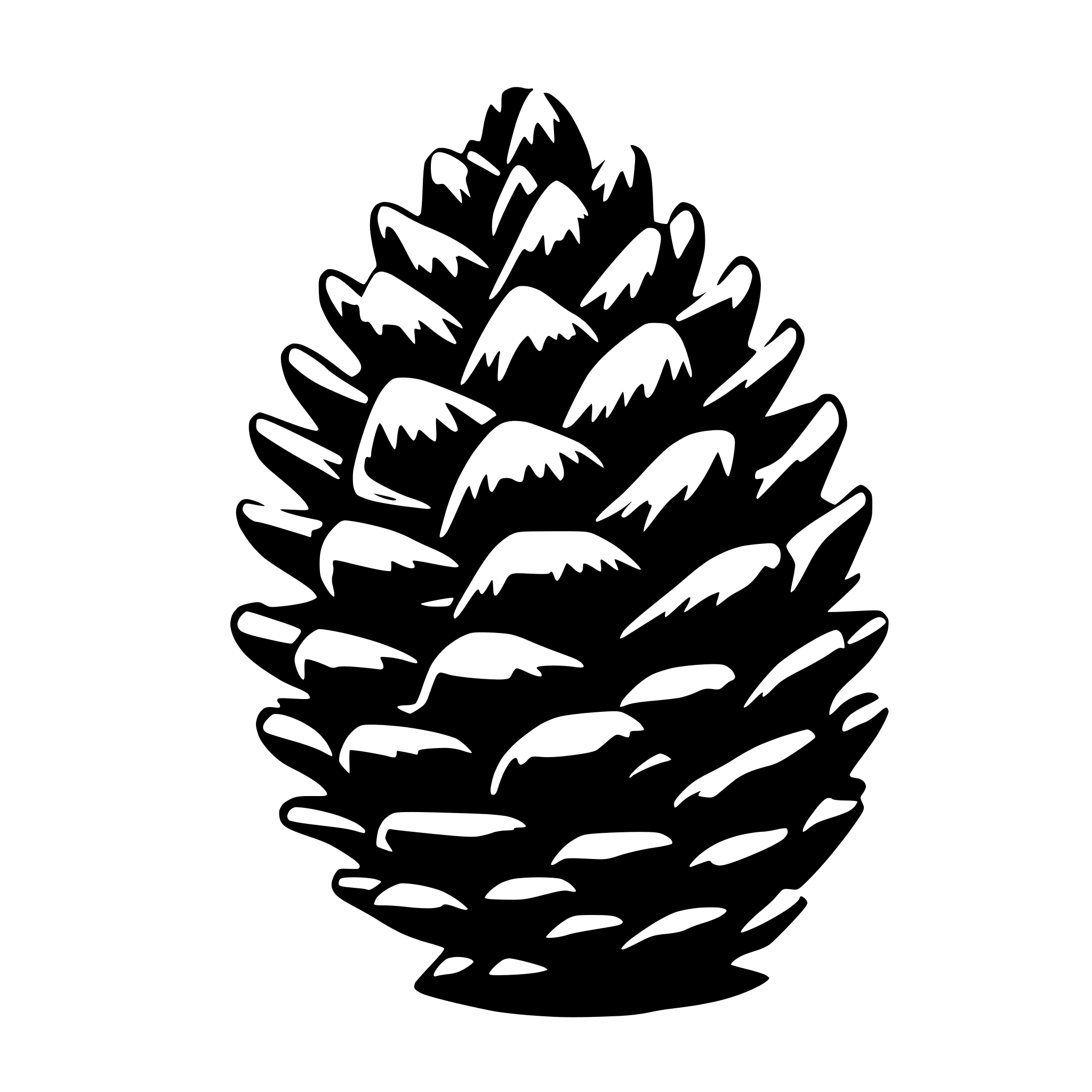 AI-generated SVG of 'basic pinecone'