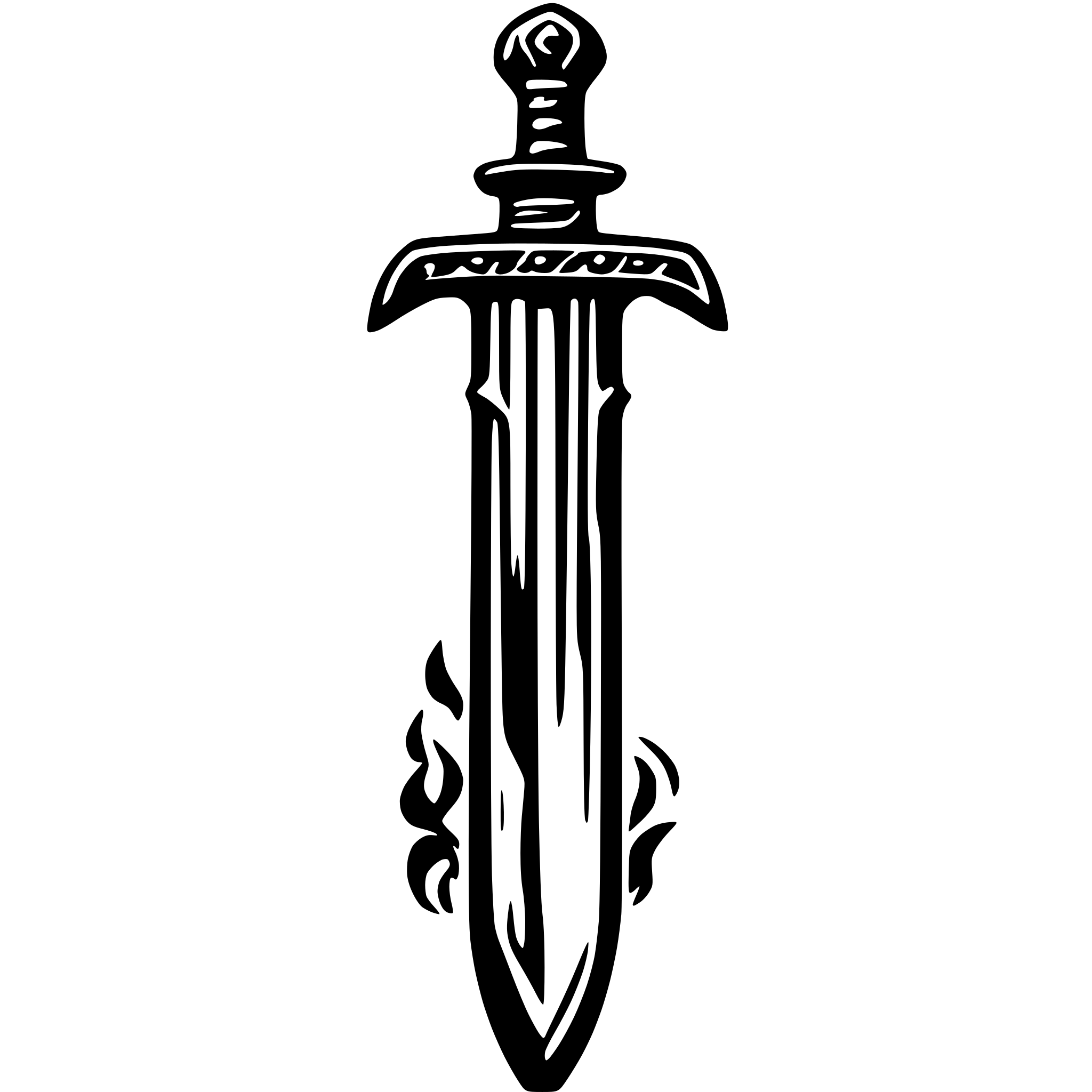 AI-generated SVG of a fire sword