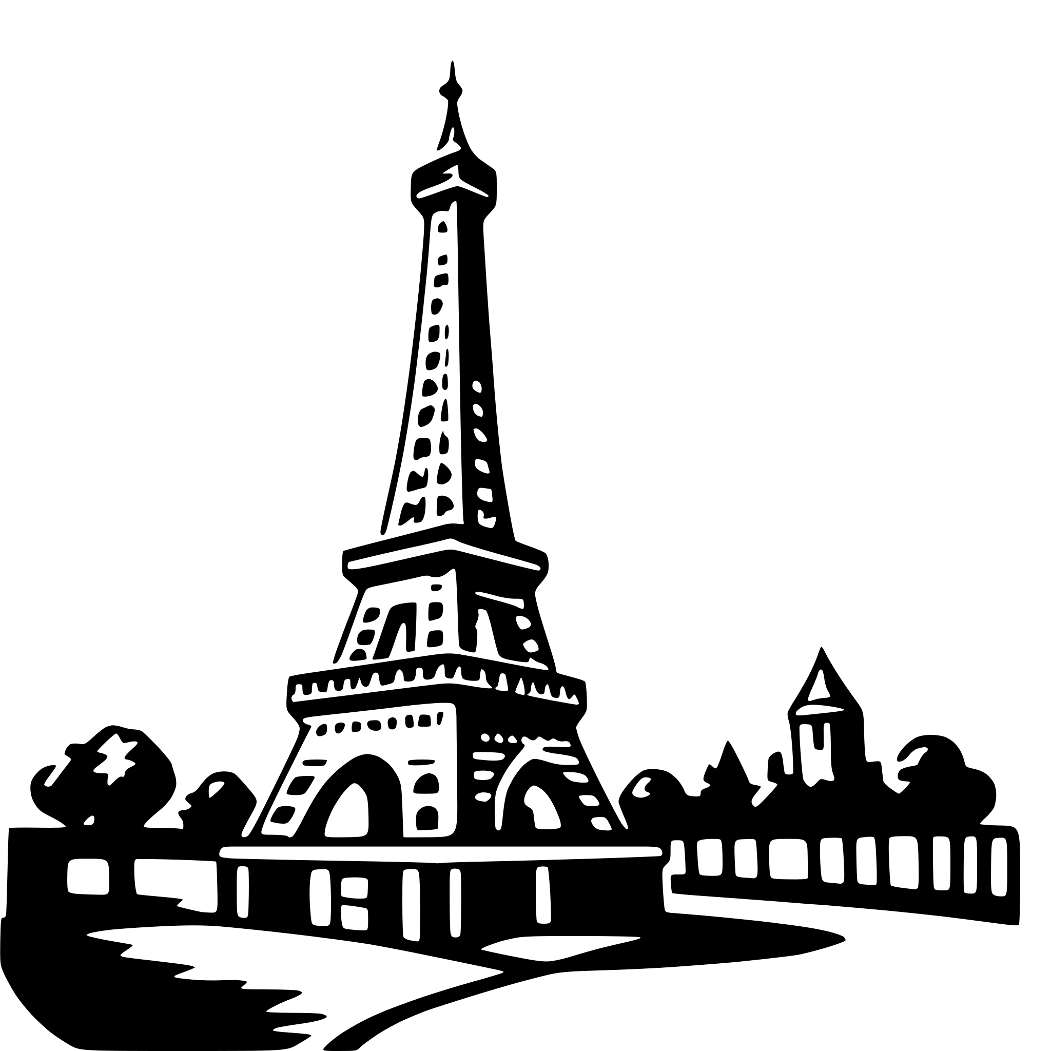 AI-generated SVG of a eiffel tower