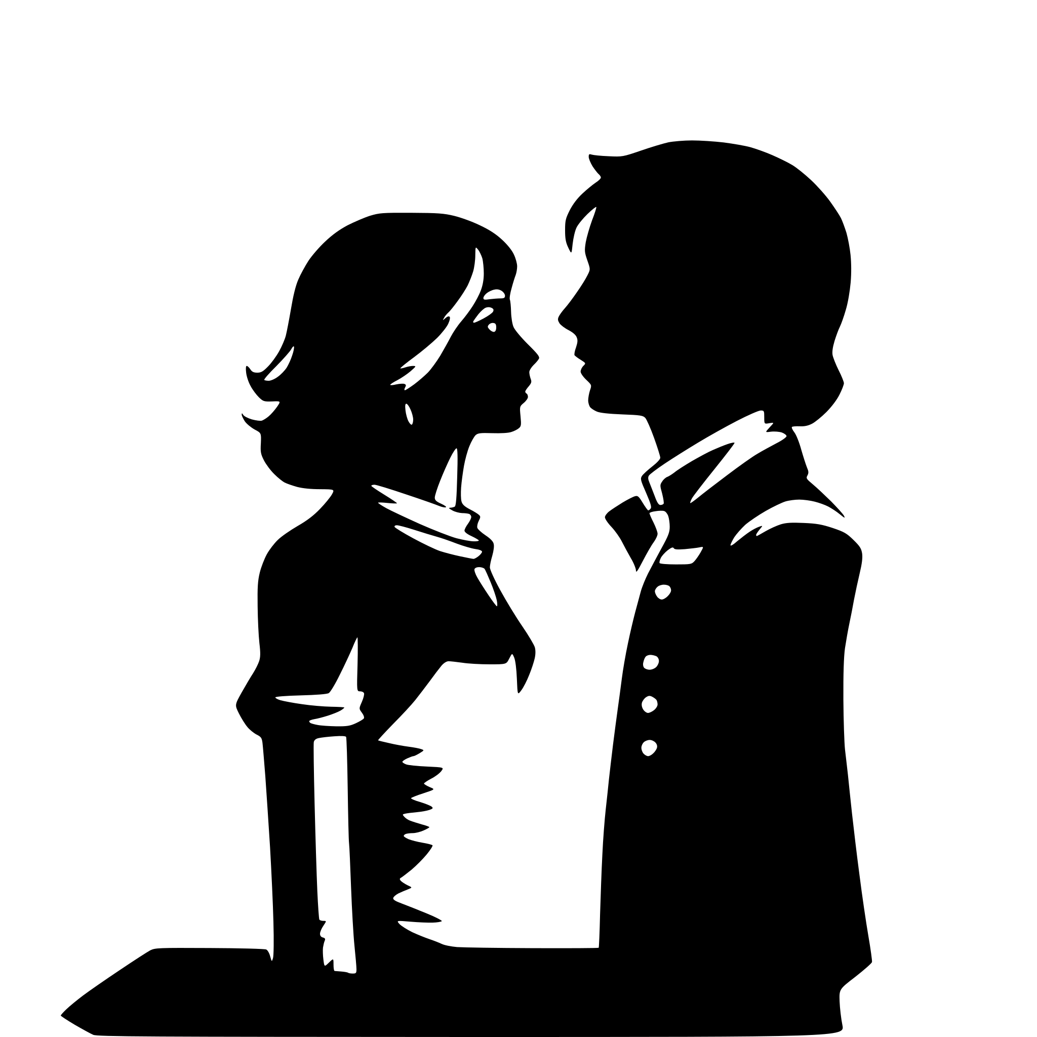AI-generated SVG of a couple's silhouette