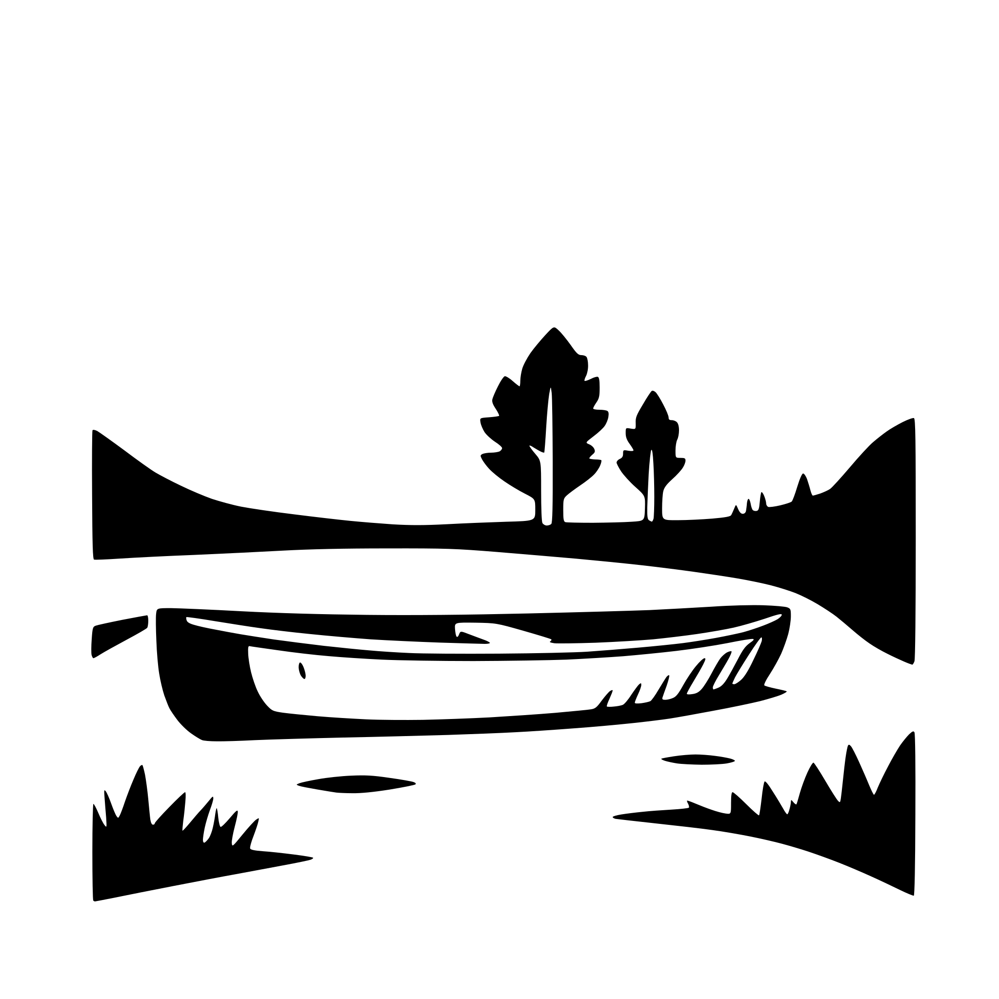 AI-generated SVG of 'canoe on a peaceful lake'