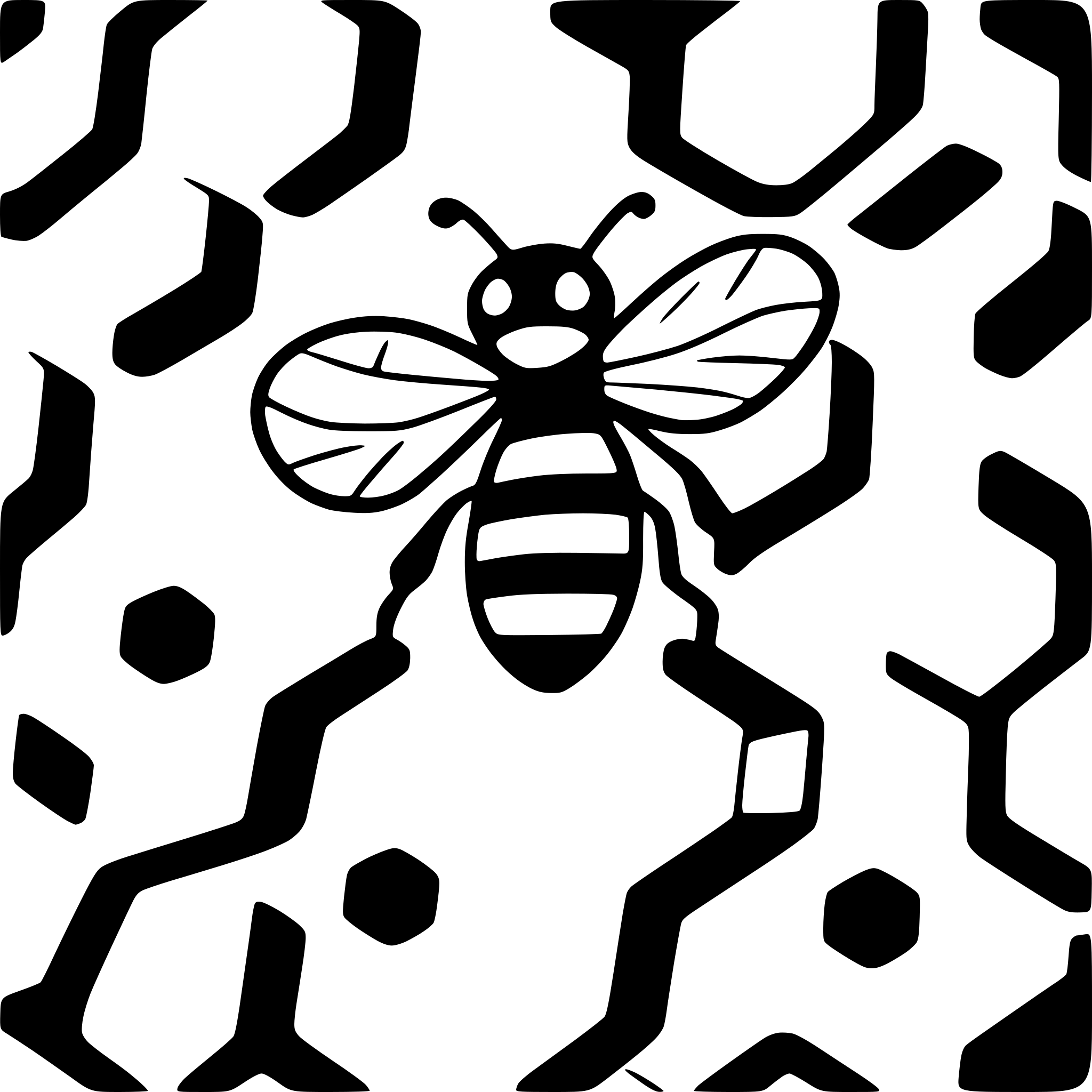 AI-generated SVG of 'honeycomb with bees'