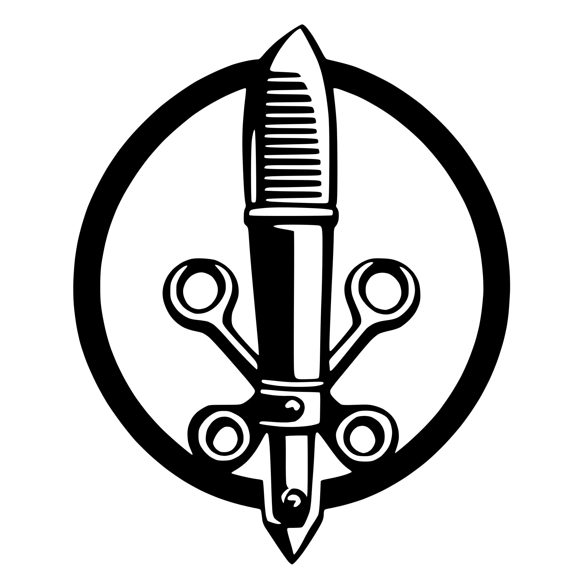 AI-generated SVG of a barbershop logo with a scissor in the middle