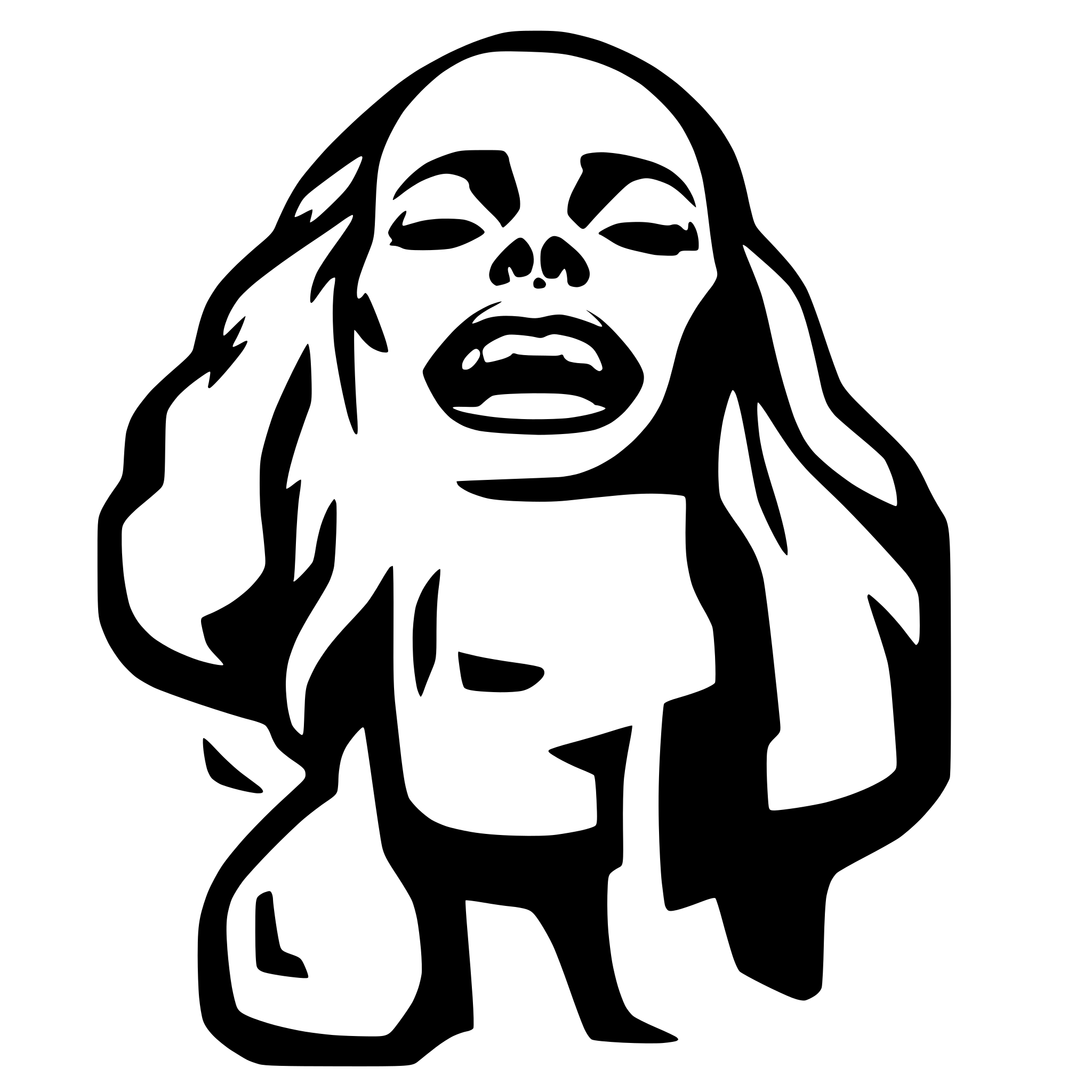 AI-generated SVG of a mouth closed