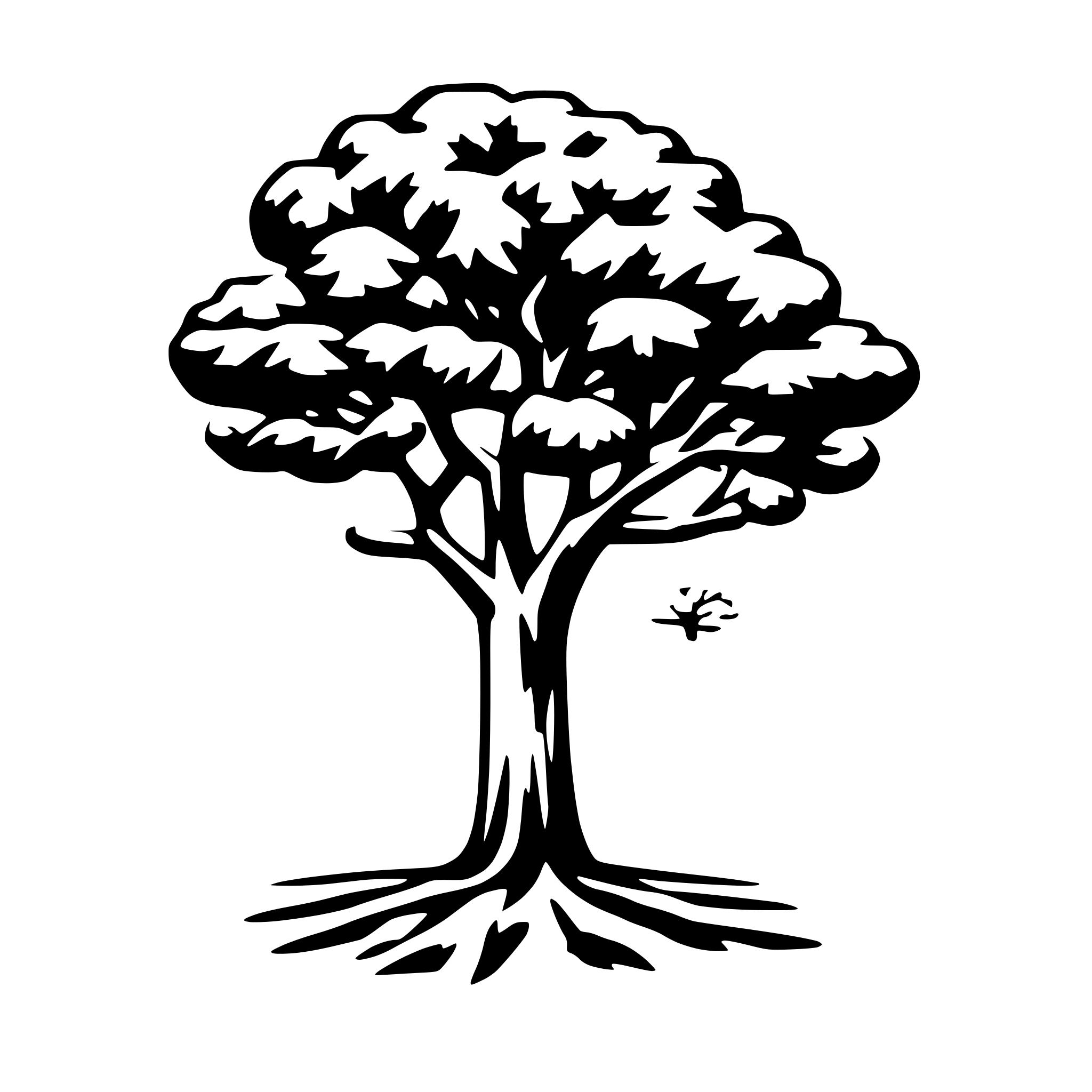 AI-generated SVG of 'a lone oak tree'