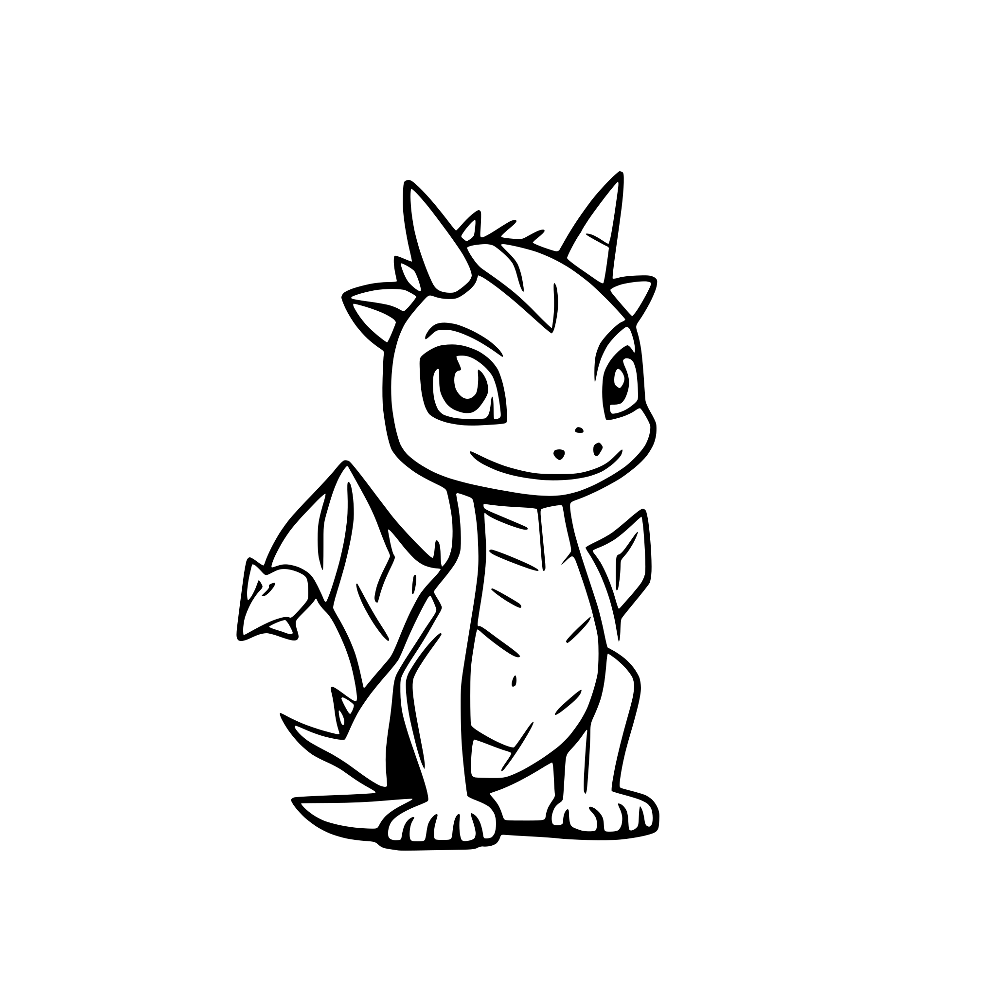 AI-generated SVG of 'cute dragon'