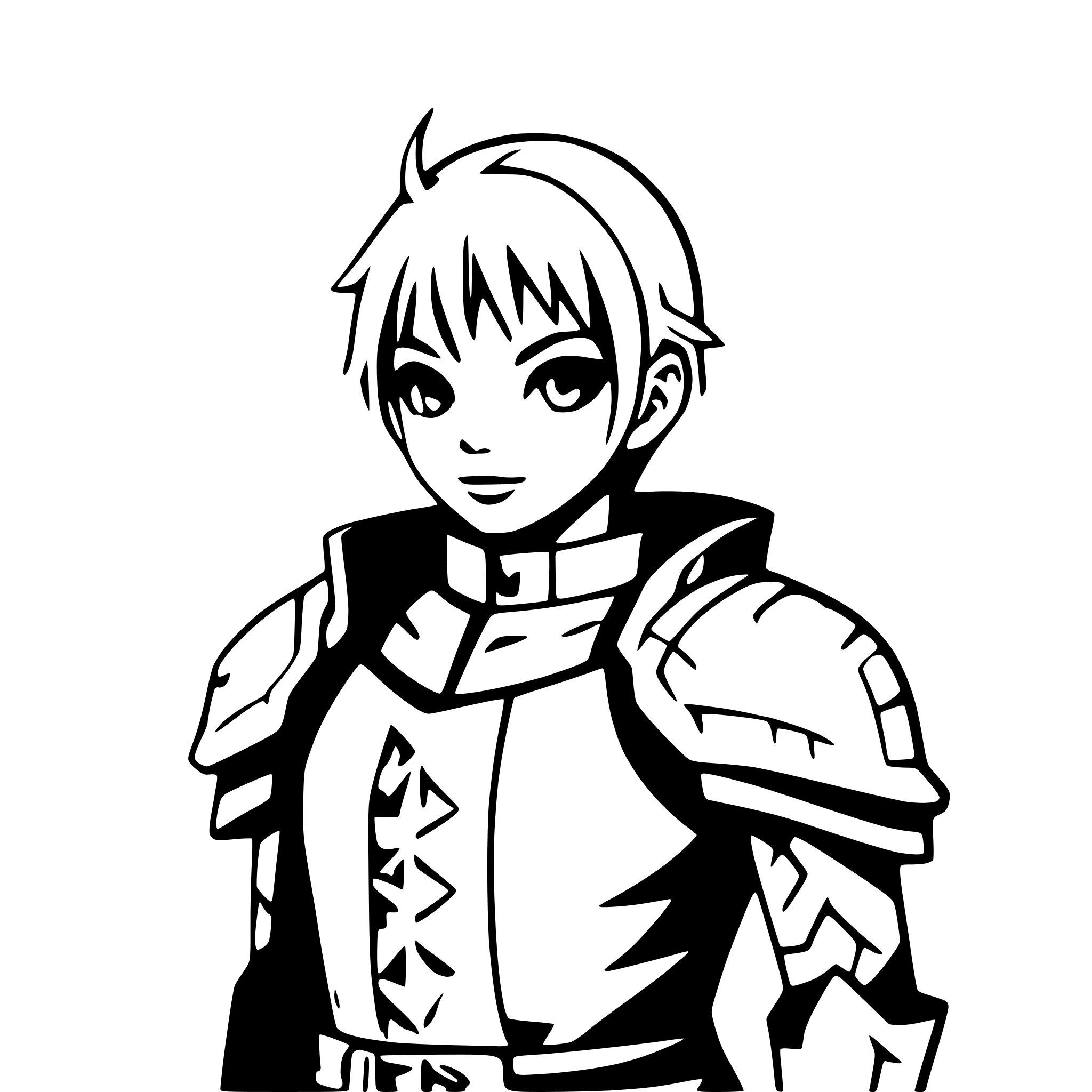 AI-generated SVG of 'boy with dragon armor'