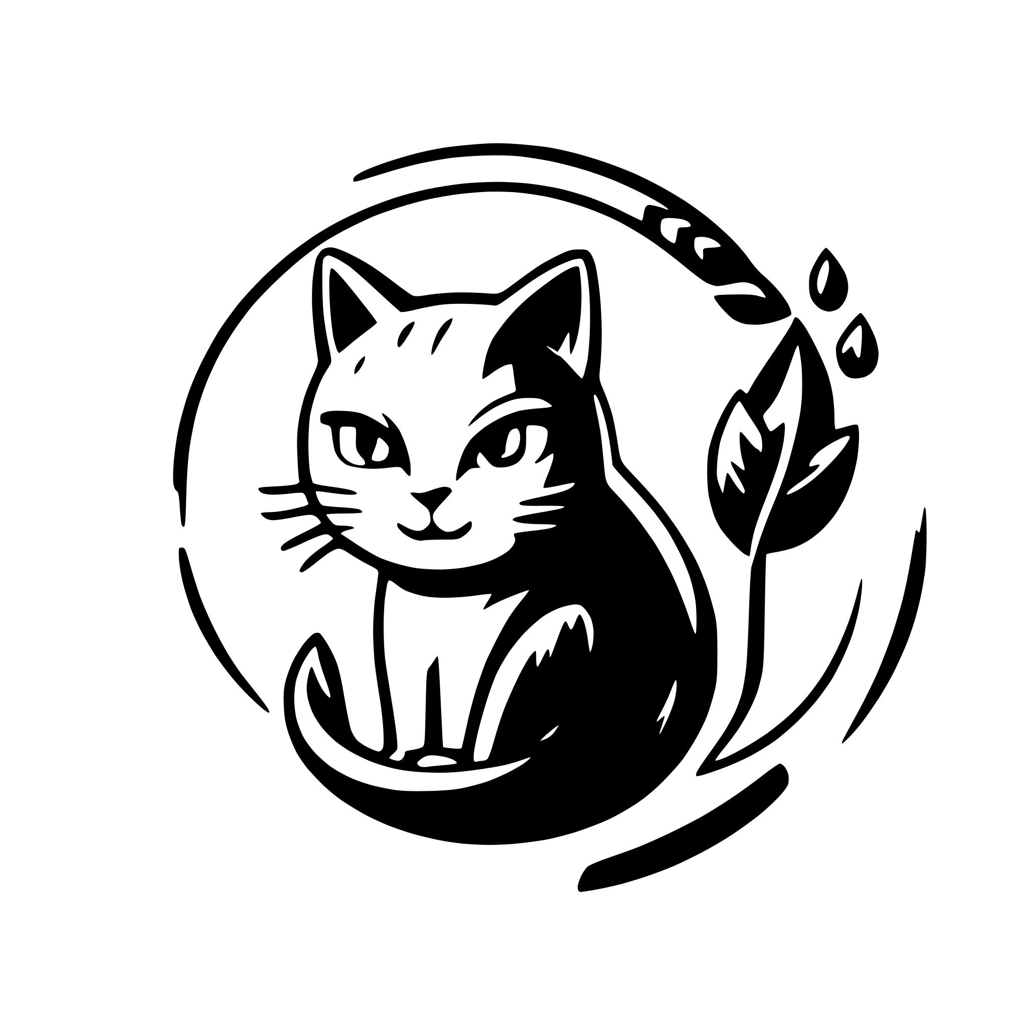AI-generated SVG of a guilty cat 5 colors