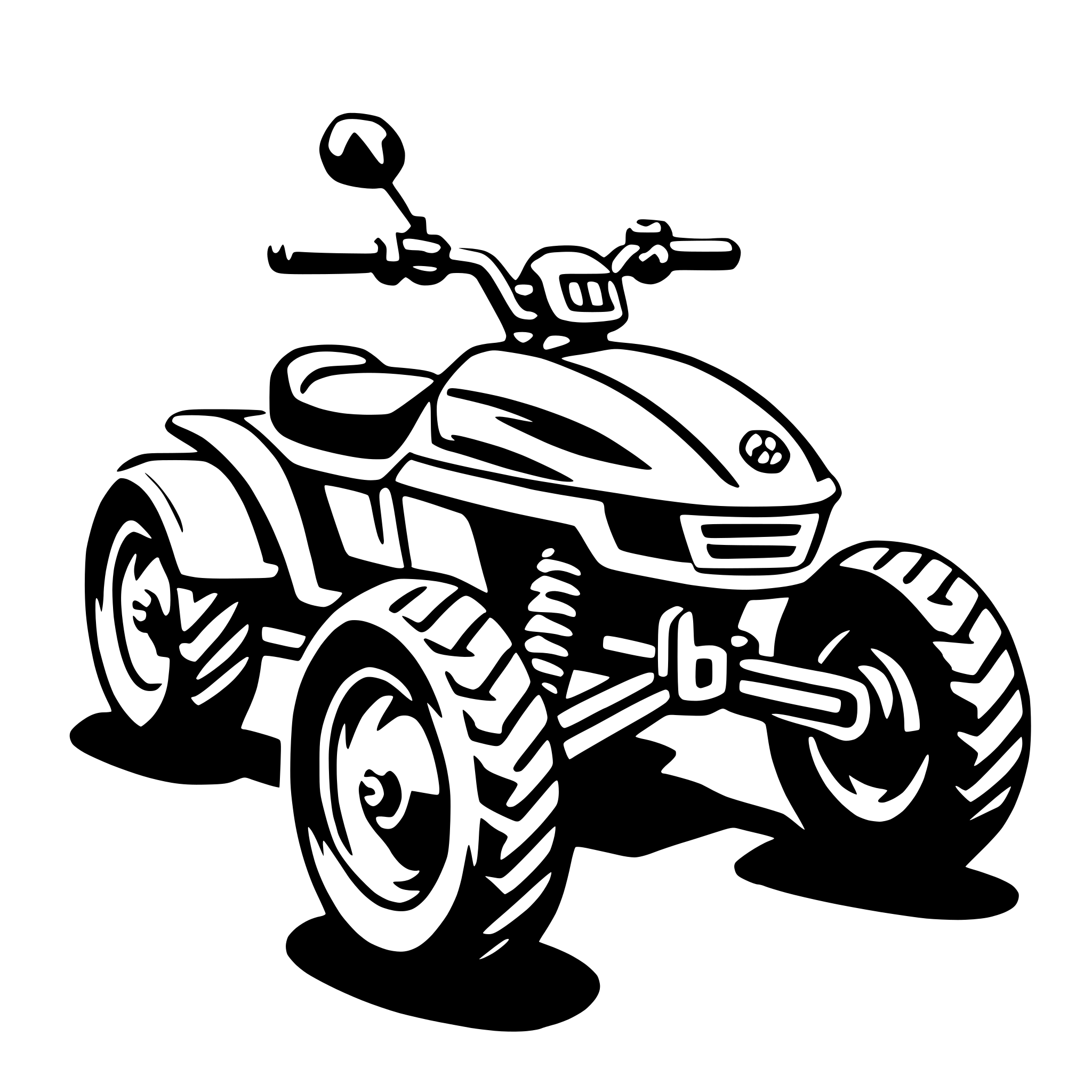 AI-generated SVG of a quad bike
