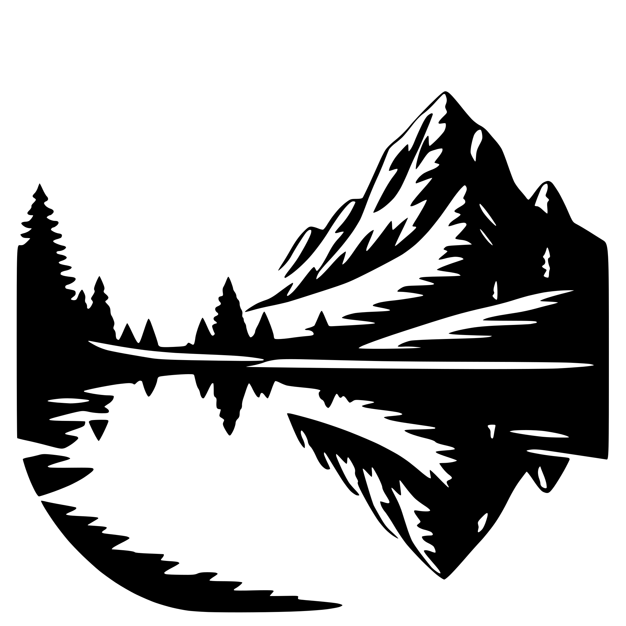 AI-generated SVG of a mountain reflection