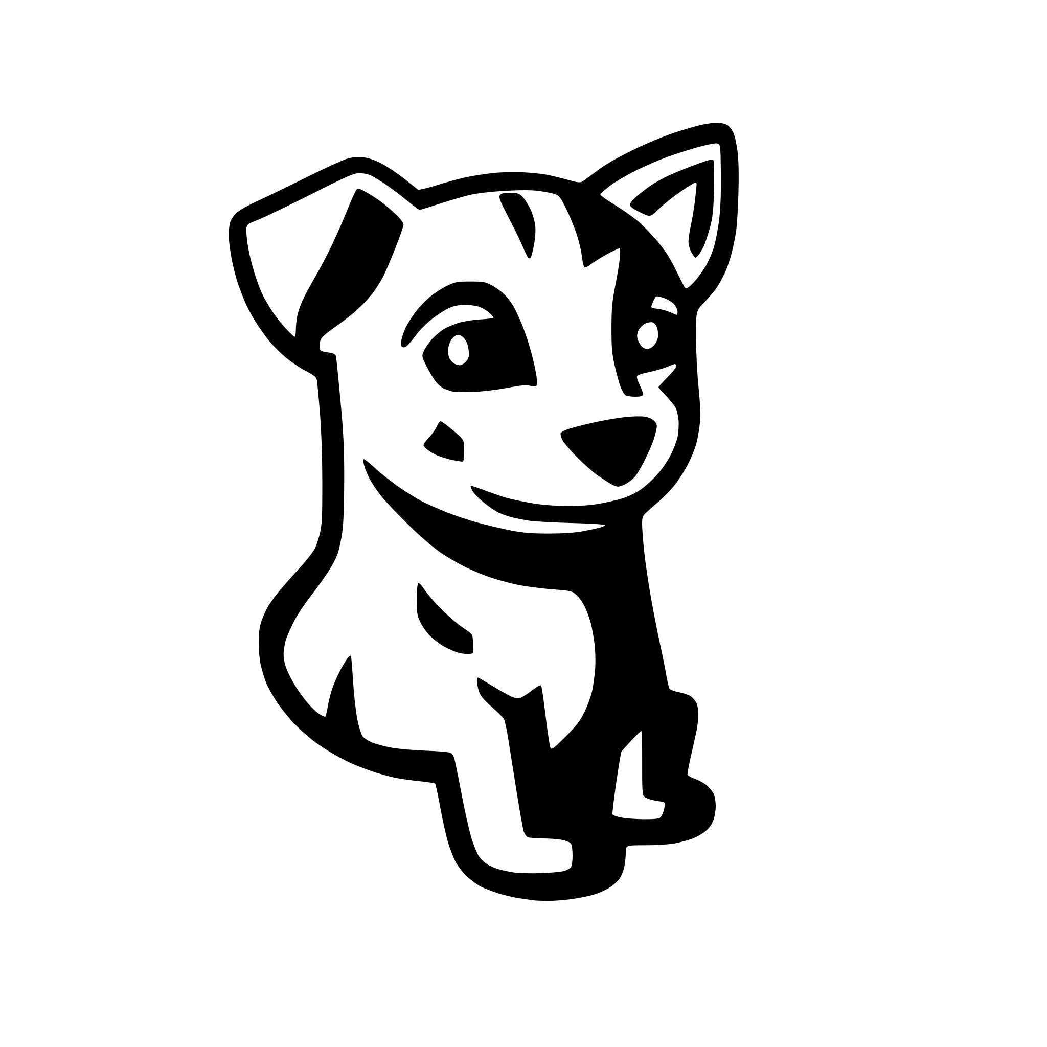 AI-generated SVG of a a cute dog