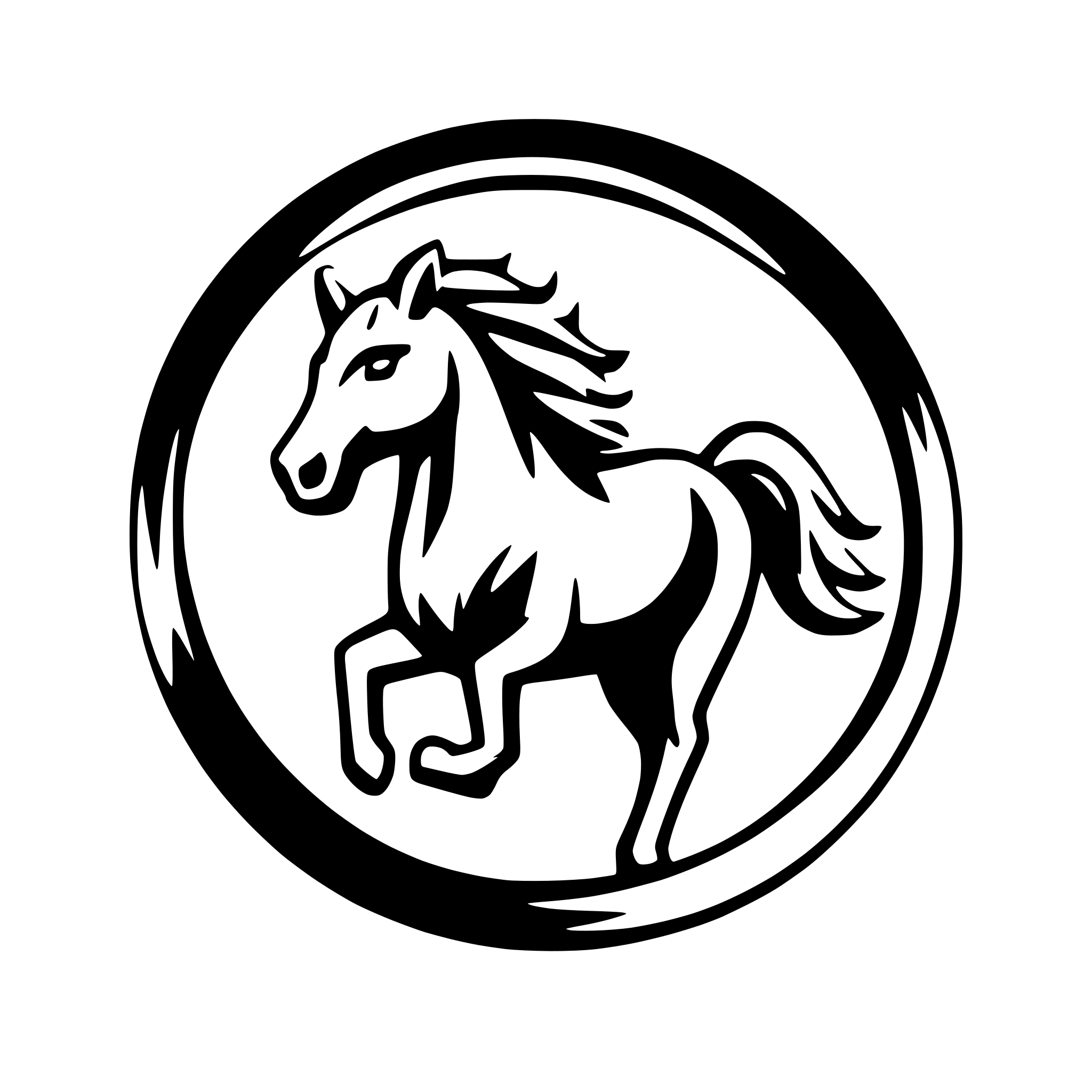 AI-generated SVG of a dynamic running horse and star
